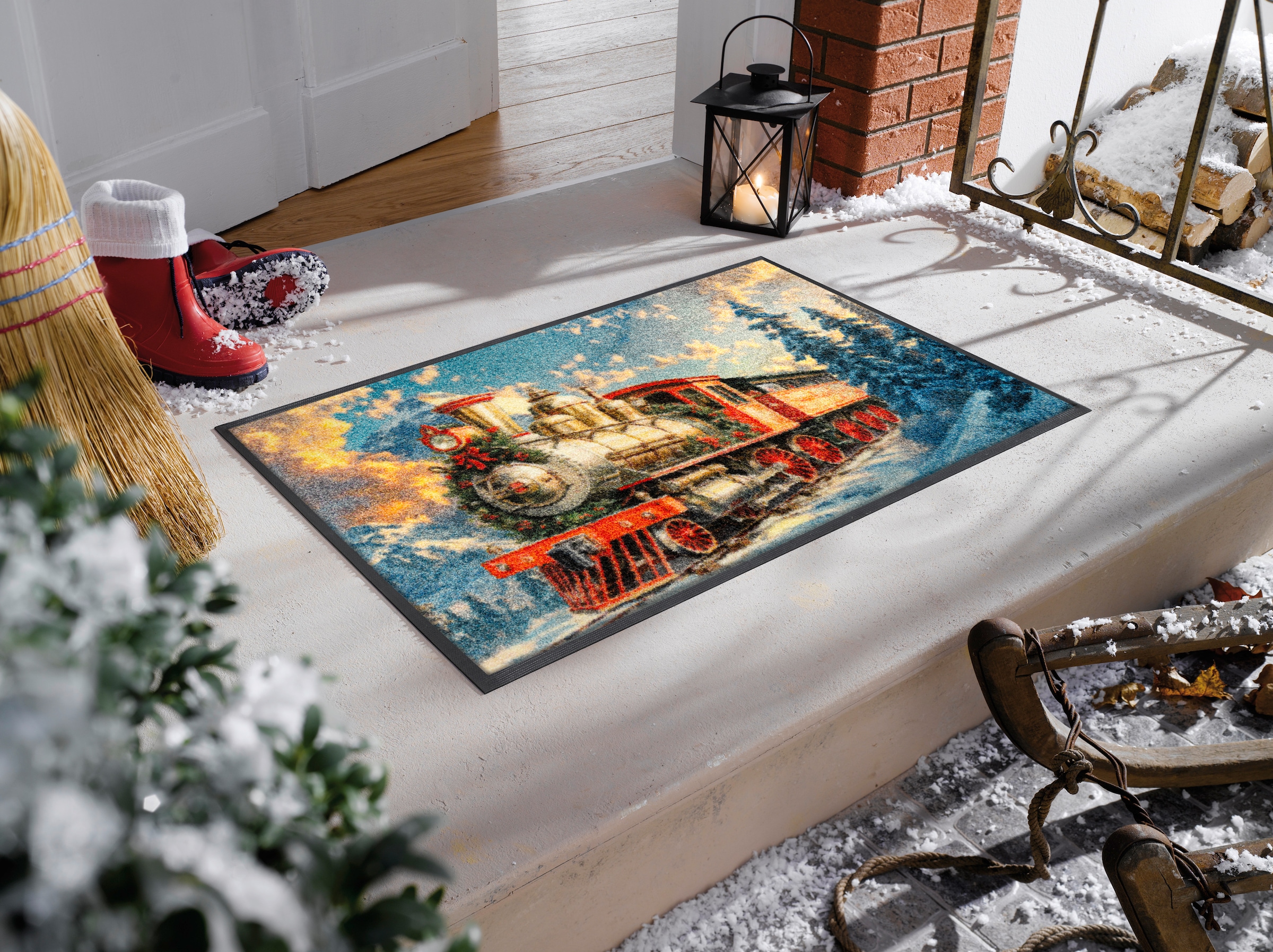 wash+dry by Kleen-Tex Fußmatte »Snow Express« rechteckig 7 mm Höhe waschbar und trocknergeeignet