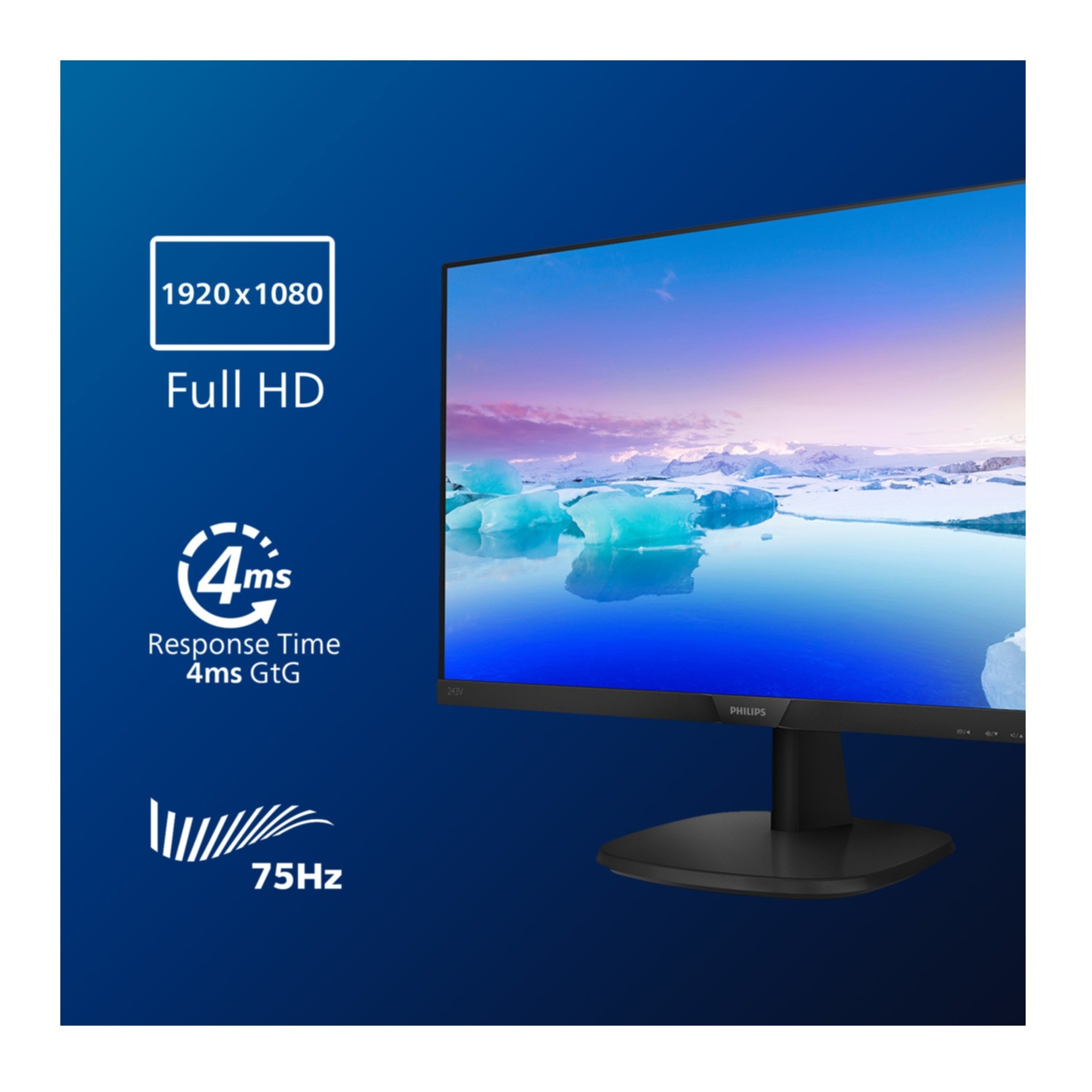 Philips LED-Monitor »273V7QDAB«, 69 cm/27 Zoll, 1920 x 1080 px, Full HD, 4 ms Reaktionszeit, 75 Hz