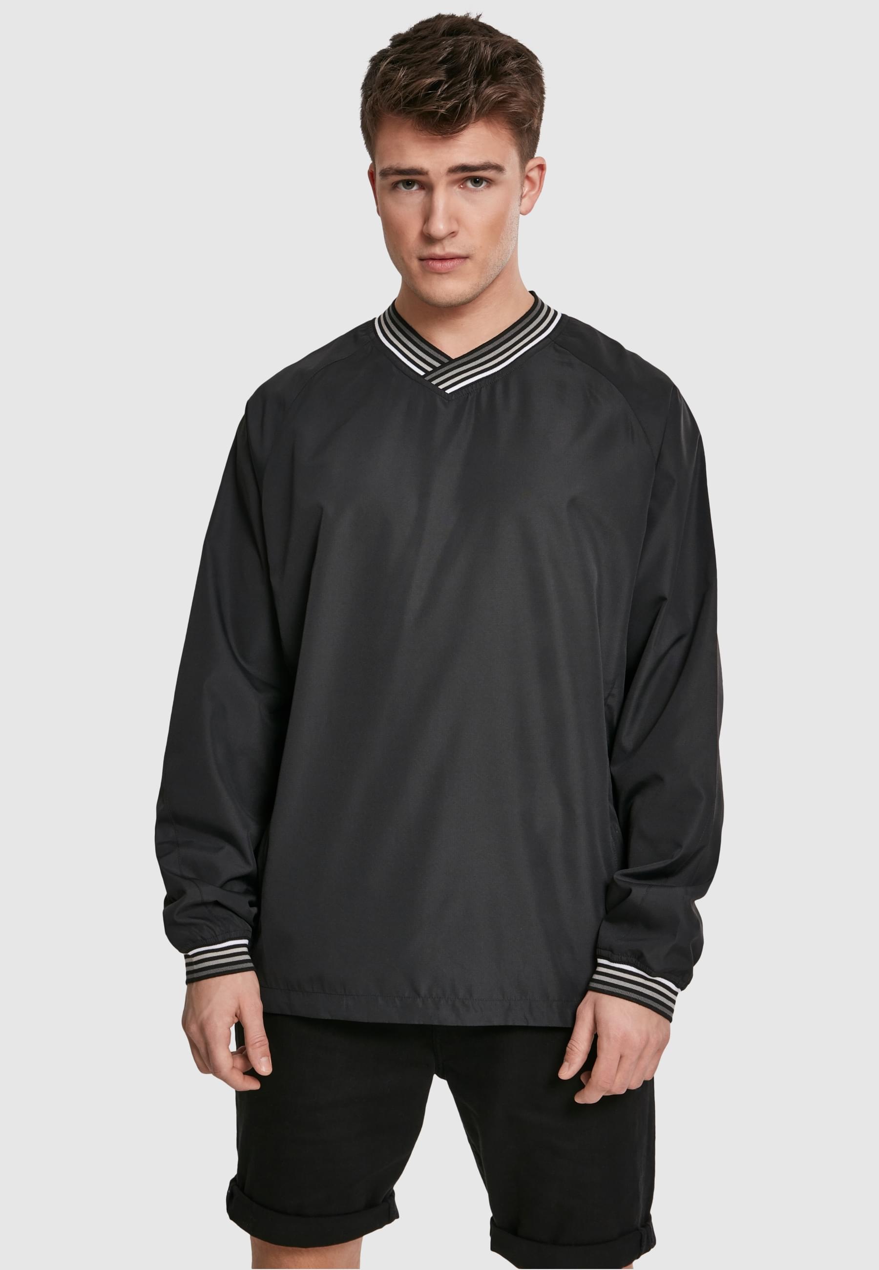URBAN CLASSICS Rundhalspullover »Urban Classics Herren Warm Up Pull Over«, (1 tlg.)