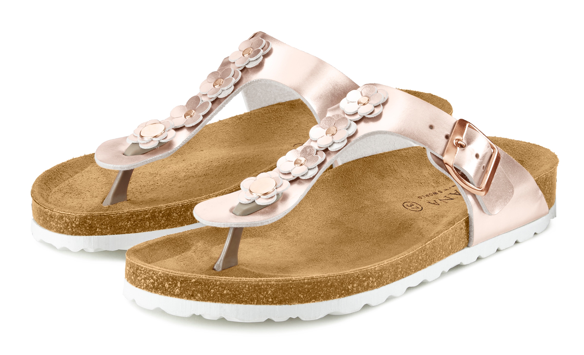 LASCANA Zehentrenner "Sandale, Pantolette, offener Schuh, Sommerschuh," glä günstig online kaufen