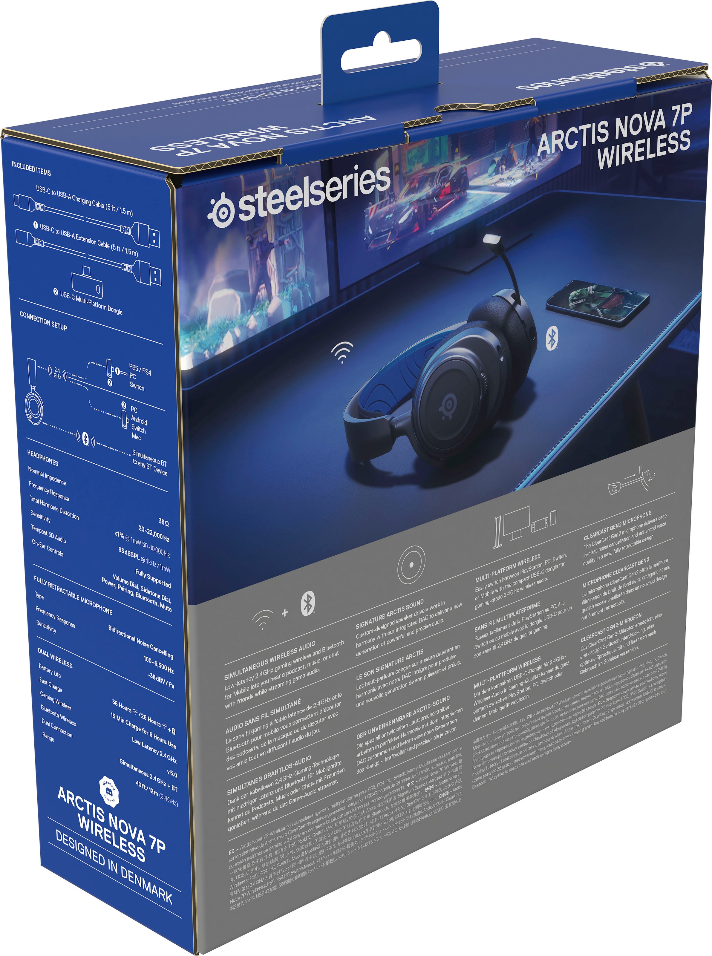 SteelSeries Gaming-Headset »Arctis Nova 7P«, Bluetooth-Wireless, Noise-Cancelling