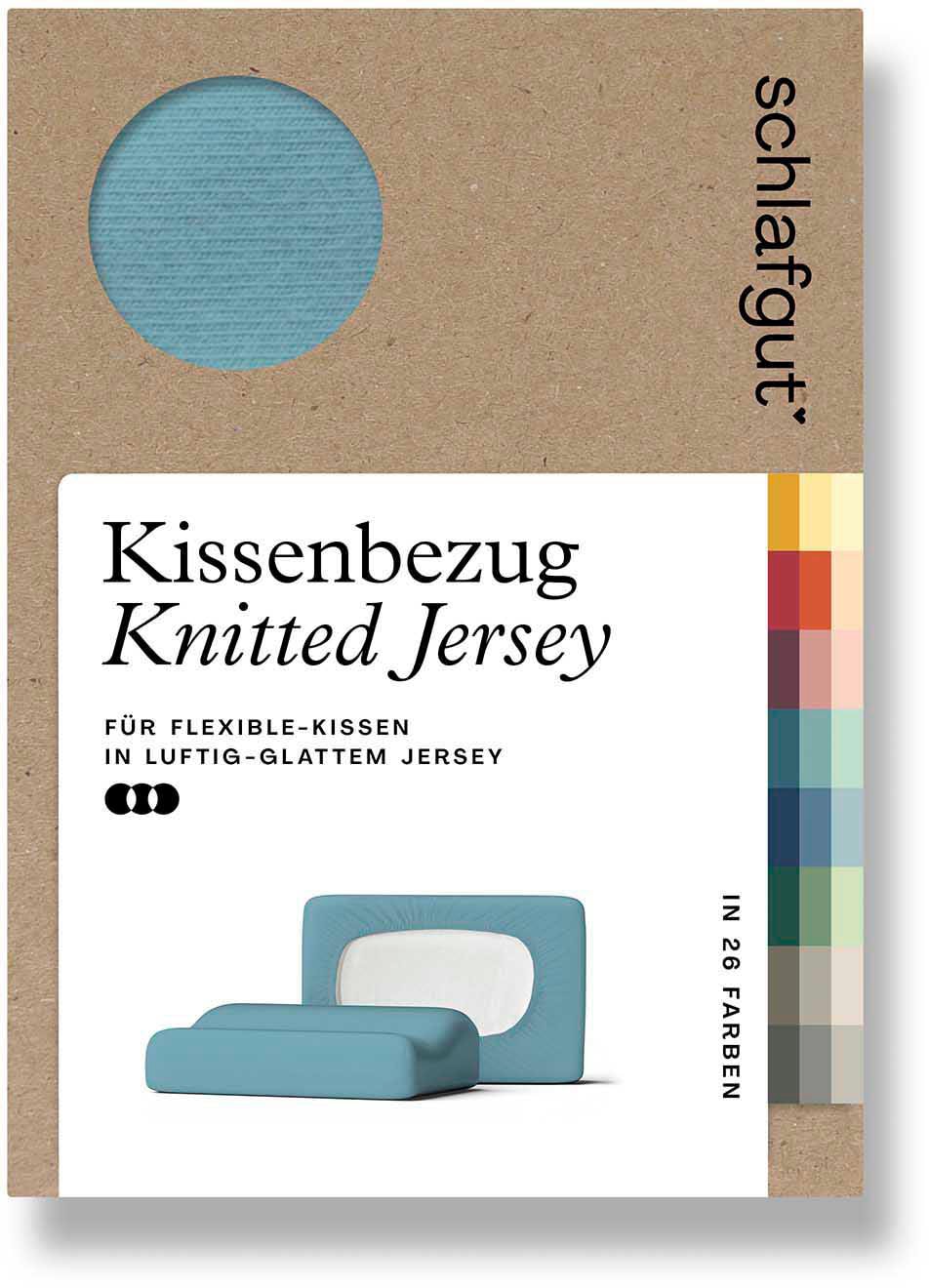 Schlafgut Kissenbezug "Pure flexibler Kissenbezug für Nackenstützkissen" Bio-Baumwolle mit Elasthan, mit Gummizug, bügelfrei