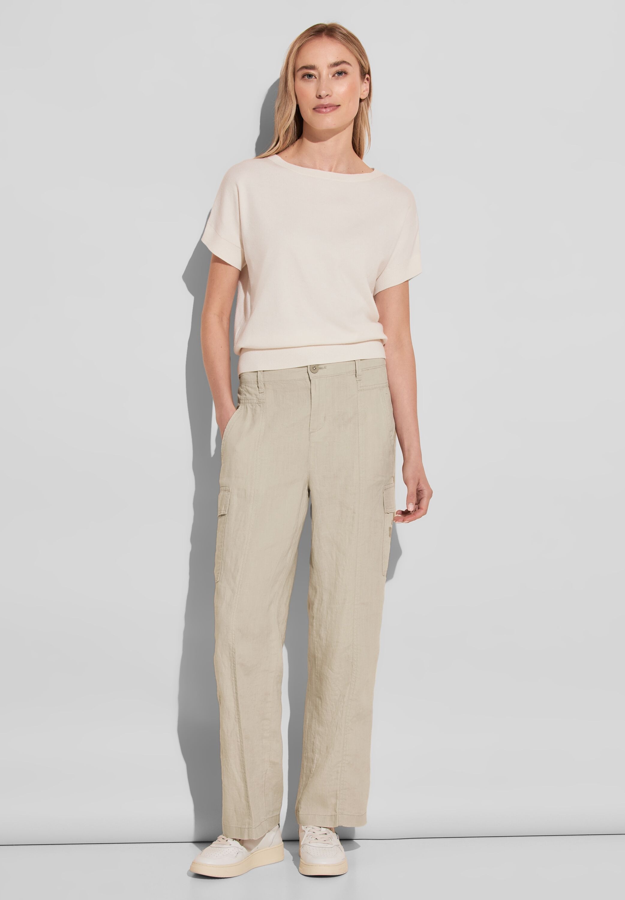 STREET ONE Cargohose, aus Leinen