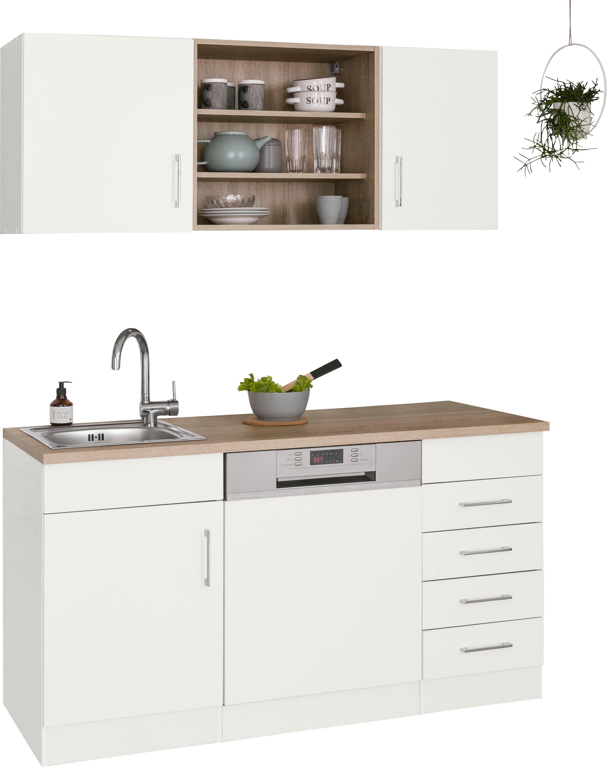 HELD MÖBEL Pantryküche »Mali«, Breite 150 cm, mit E-Geräten