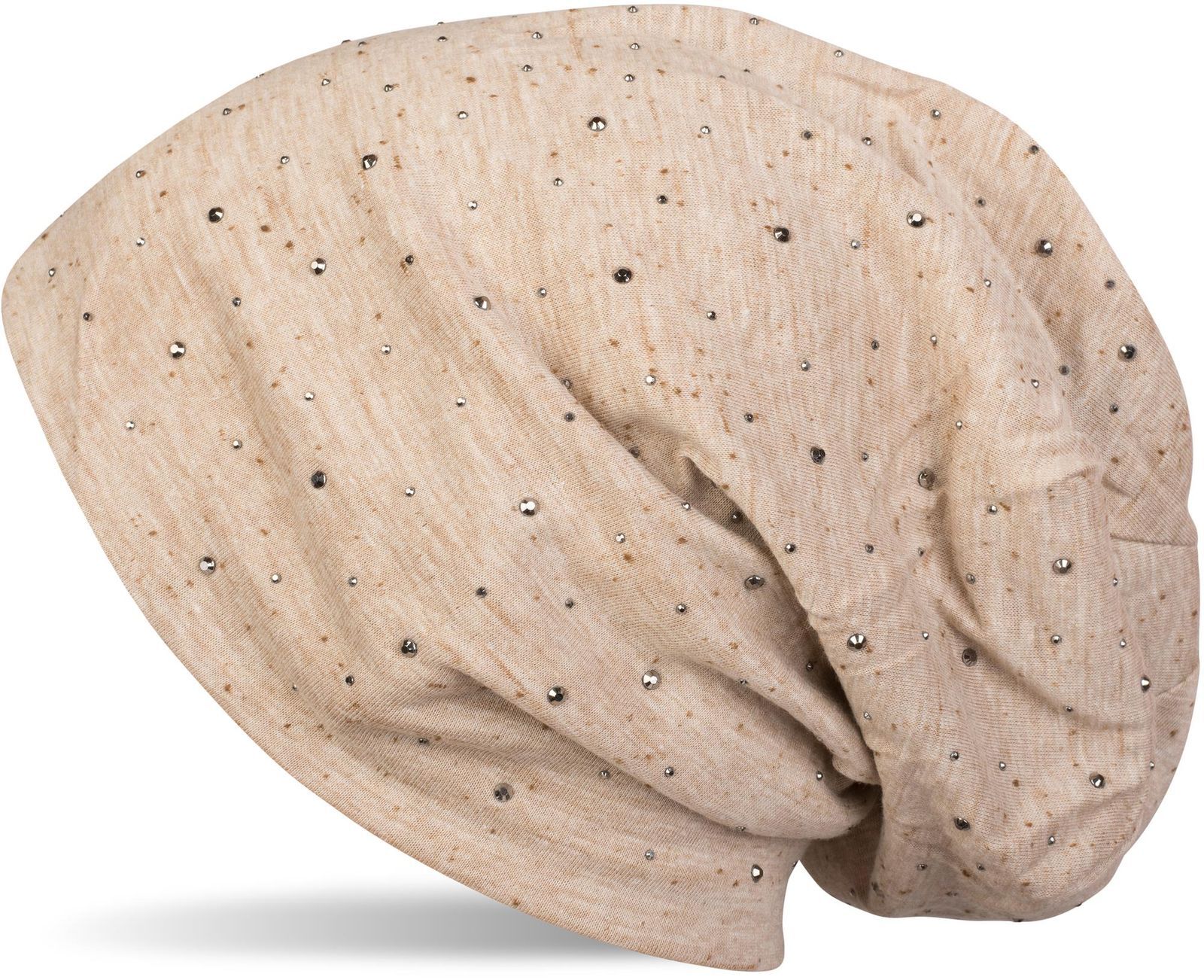 styleBREAKER Beanie "Beanie mit Strass Nieten Applikation" 1 Stk.