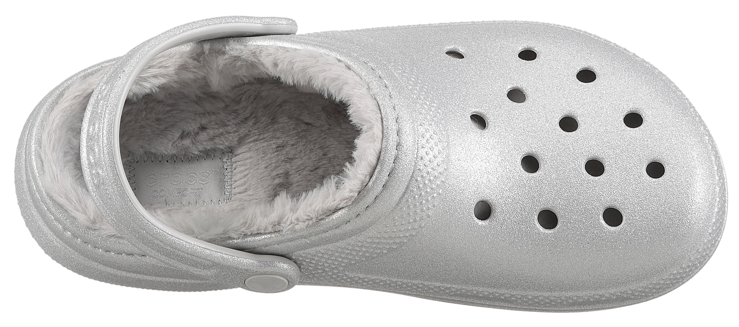 Crocs Clog »Classic Fuzz Lined Glitter«, mit Lüftungsöffnungen