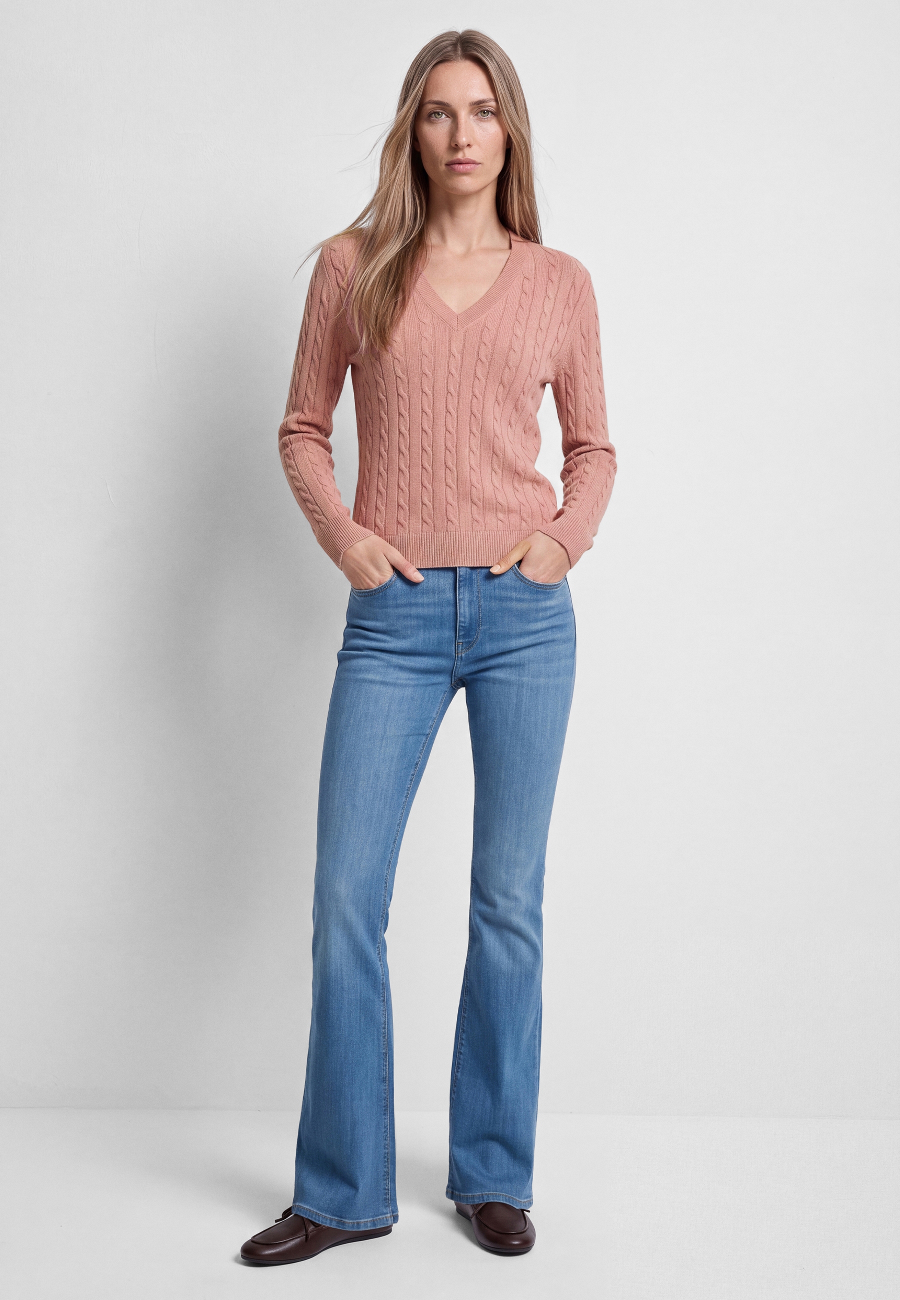 Mavi Langarmshirt "V-NECK SWEATER" Pullover Feinstrick