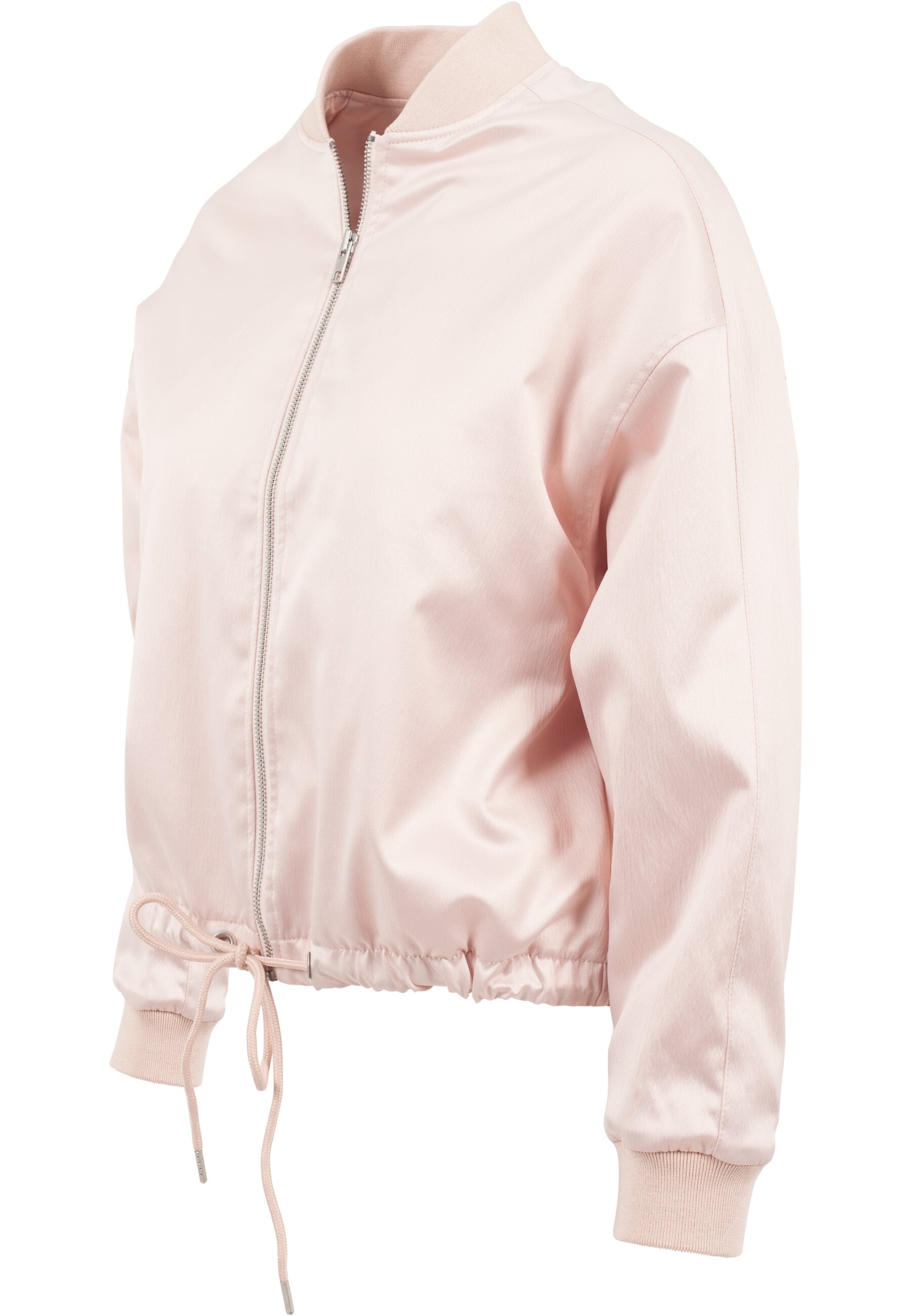 URBAN CLASSICS Allwetterjacke »Urban Classics Damen Ladies Satin Kimono Blouson«, (1 St.), ohne Kapuze