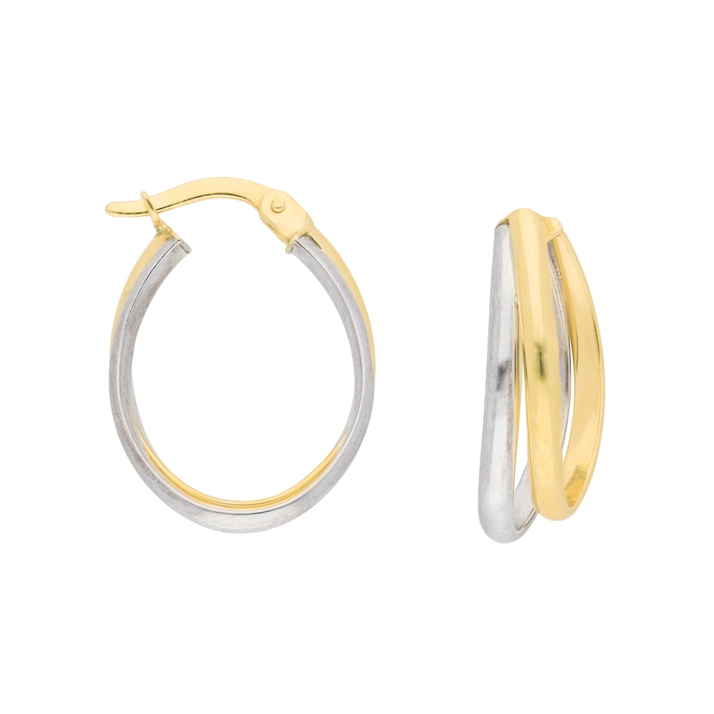 Adelia´s Paar Ohrhänger »333 Gold Ohrringe Creolen« Goldschmuck für Damen
