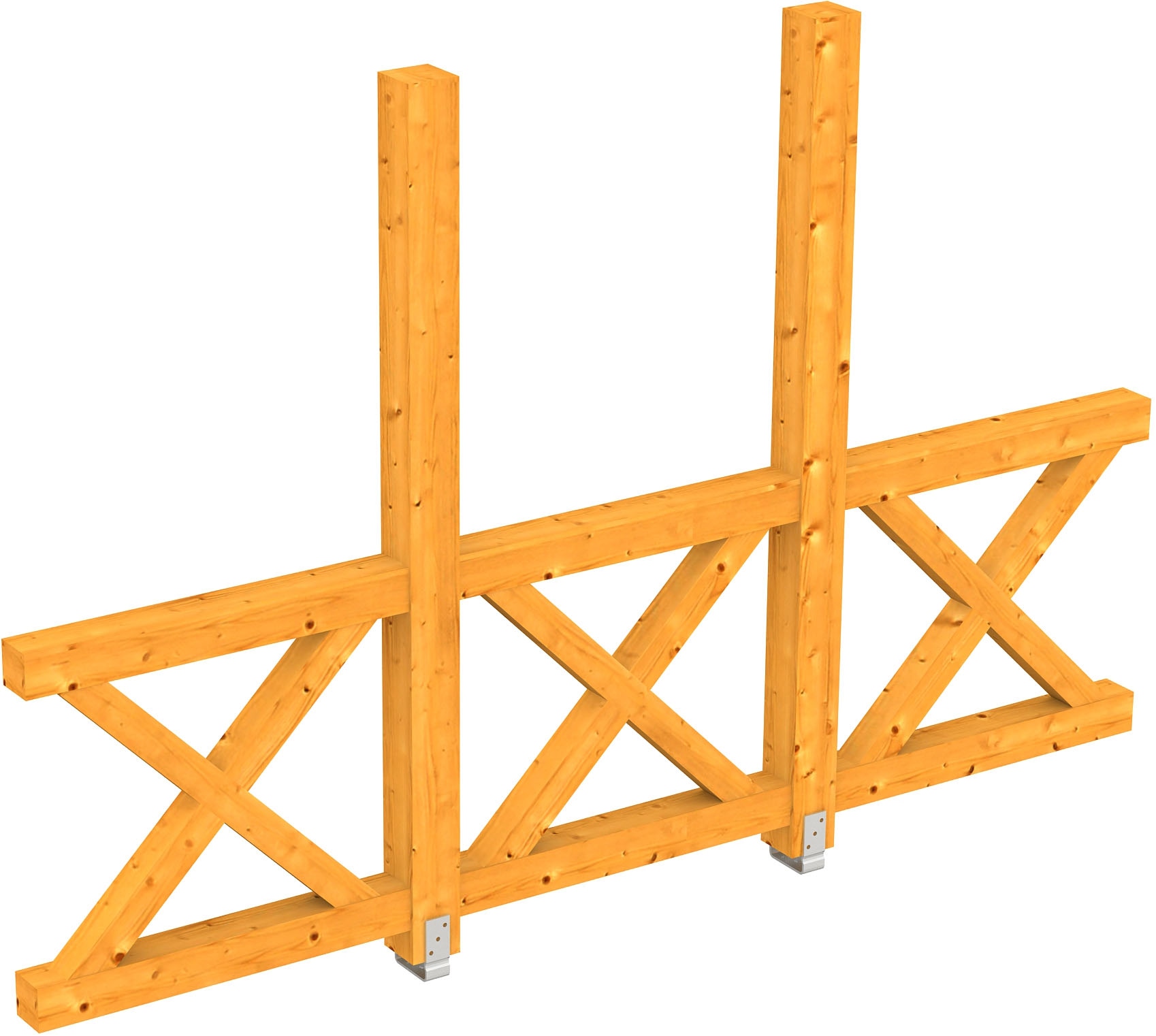 Skan Holz Seitenwand Andreaskreuz (FS) 305 x 210 cm Fichte Nussbaum günstig online kaufen