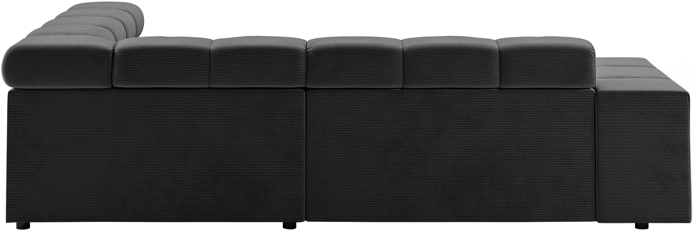 INOSIGN Ecksofa »Ancona, incl. Kopfteilverstellung + 3 Zierkissen, L-Form, Breite 249cm«, wahlweise motorische Sitztiefenverstellung, B/T(H: 249/215/70 cm