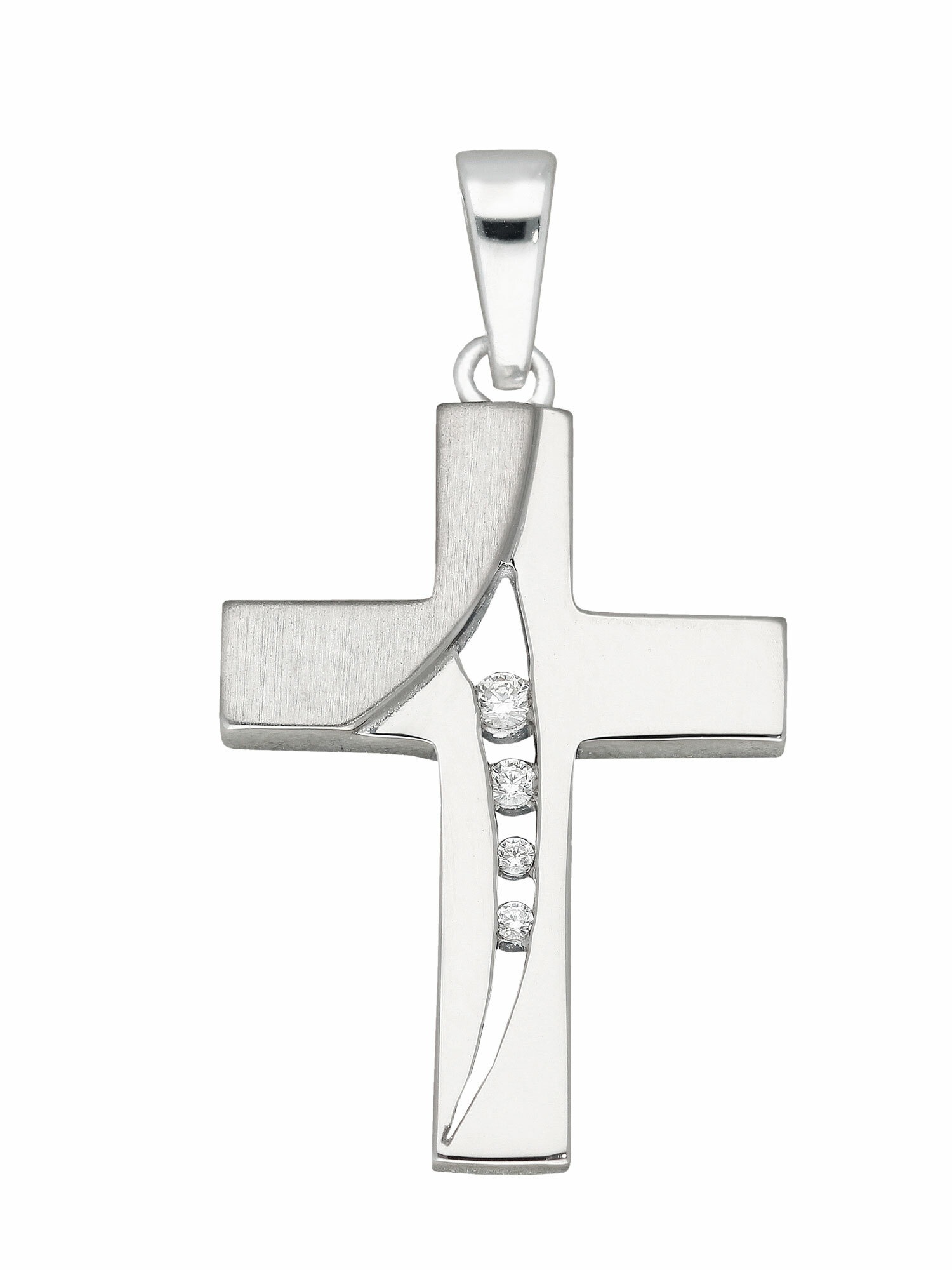 Adelia´s Kettenanhänger »925 Silber Kreuz Anhänger mit Zirkonia« mit Zirkonia Silberschmuck für Damen & Herren