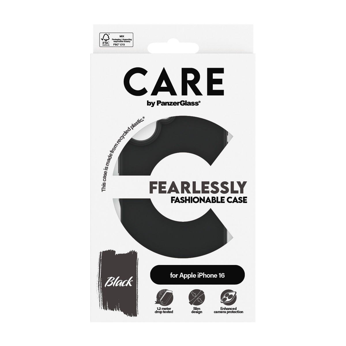 CARE by PanzerGlass Handyhülle »Fearlessly Fashionable Case für Apple iPhone 16«, Backcover, Schutzhülle, Handyschutzhülle, Case, Schutzcase, stoßfest