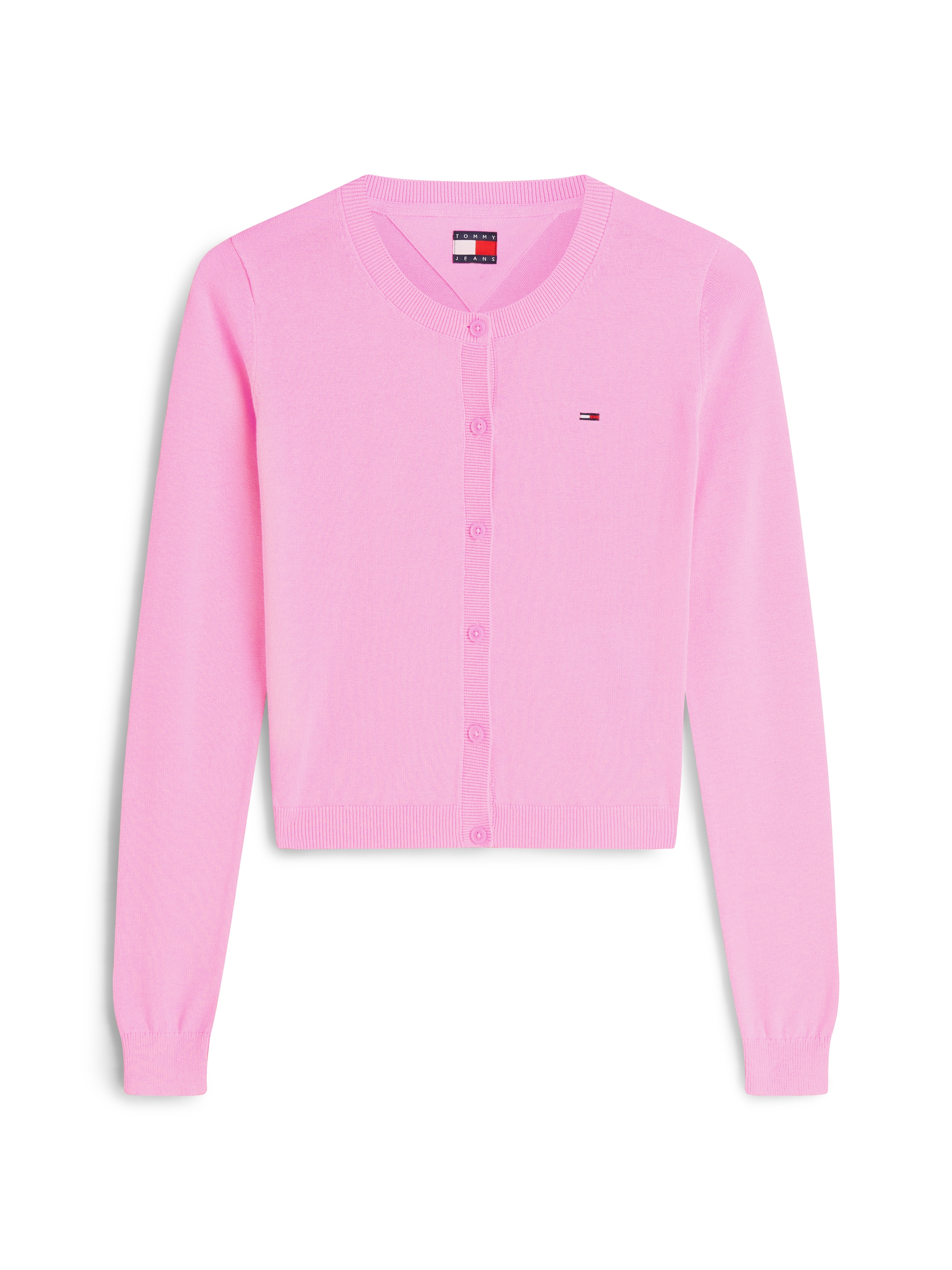 Tommy Jeans Strickjacke »TJW ESSENTIAL CREW NECK CARDIGAN« Baumwolle