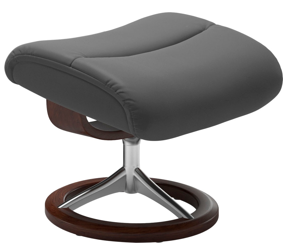 Thumbnail - Stressless Relaxsessel "View" Set, Relaxsessel mit Hocker, mit Signature Base, Größe M,Gestell Braun