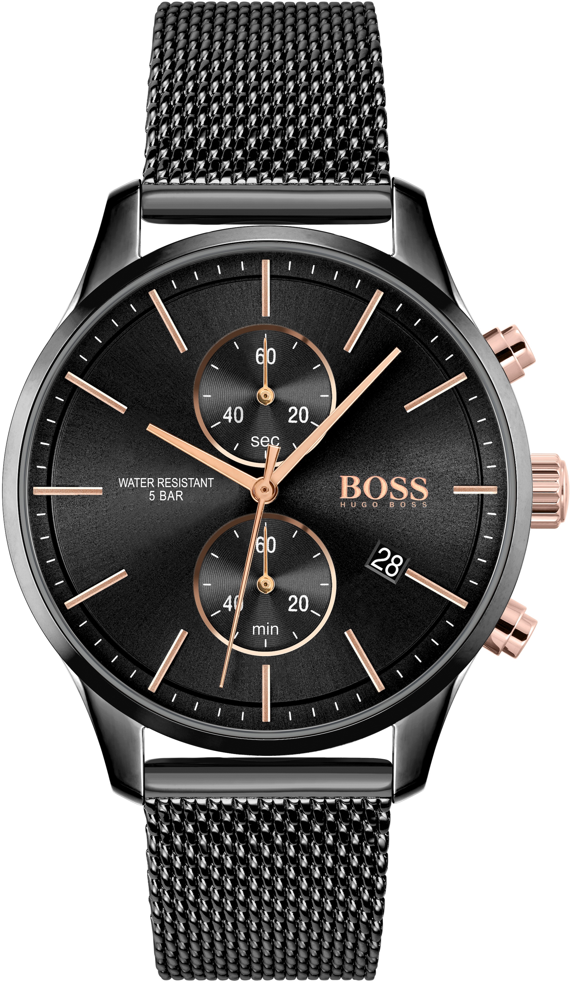 BOSS Chronograph »Associate, 1513811«, Quarzuhr, Herrenuhr, Armbanduhr, Stoppfunktion, Datum