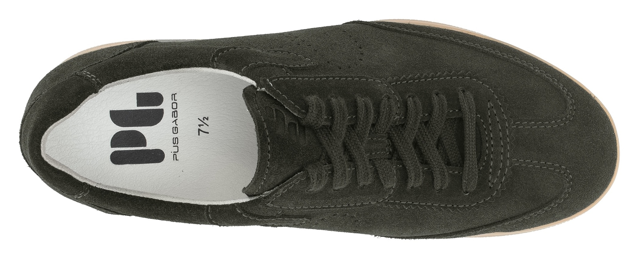 Pius Gabor Sneaker, Freizeitschuh, Schnürschuh, Halbschuh mit Perforation, G-Weite