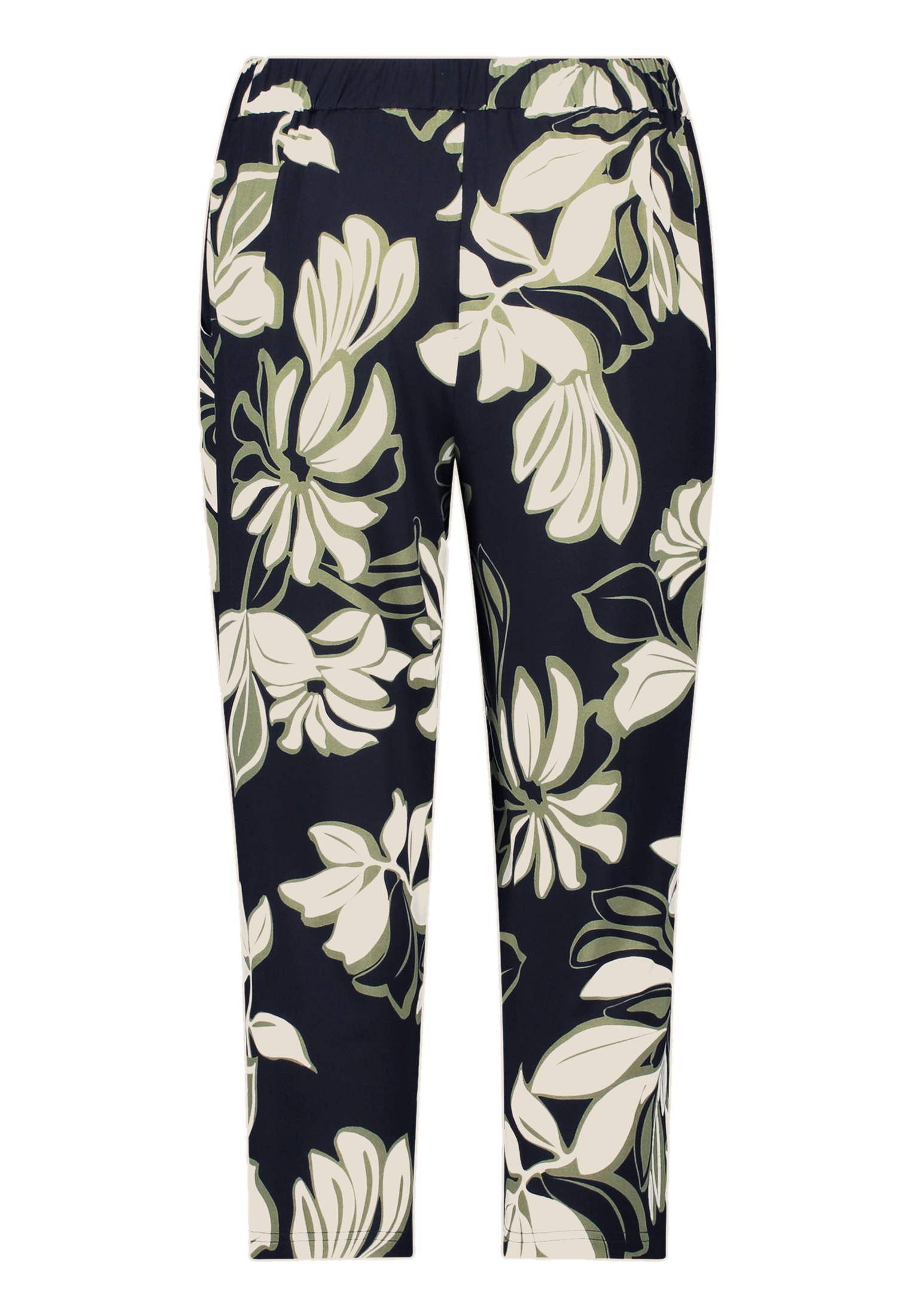 Schlupfhose BETTY BARCLAY "Damen mit Bundfalten", Damen, Gr. 36, Normalgrößen, bunt (dunkelblau, grün), Obermaterial: 95% Polyester, 5% Elasthan, relaxed fit 3/4-Länge, Hosen Schlupfhose 2