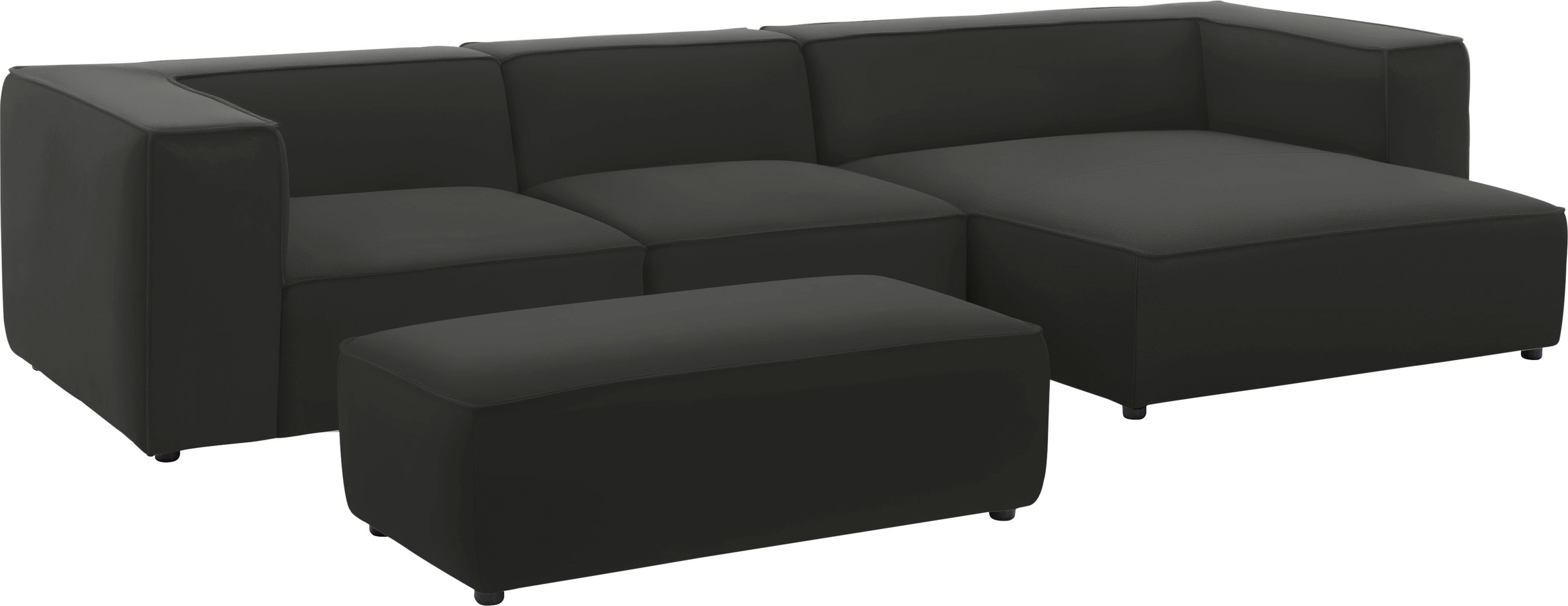 W.SCHILLIG Ecksofa »around-the-block«, mit eleganter Biese, mit Federkern, Breite 341 cm