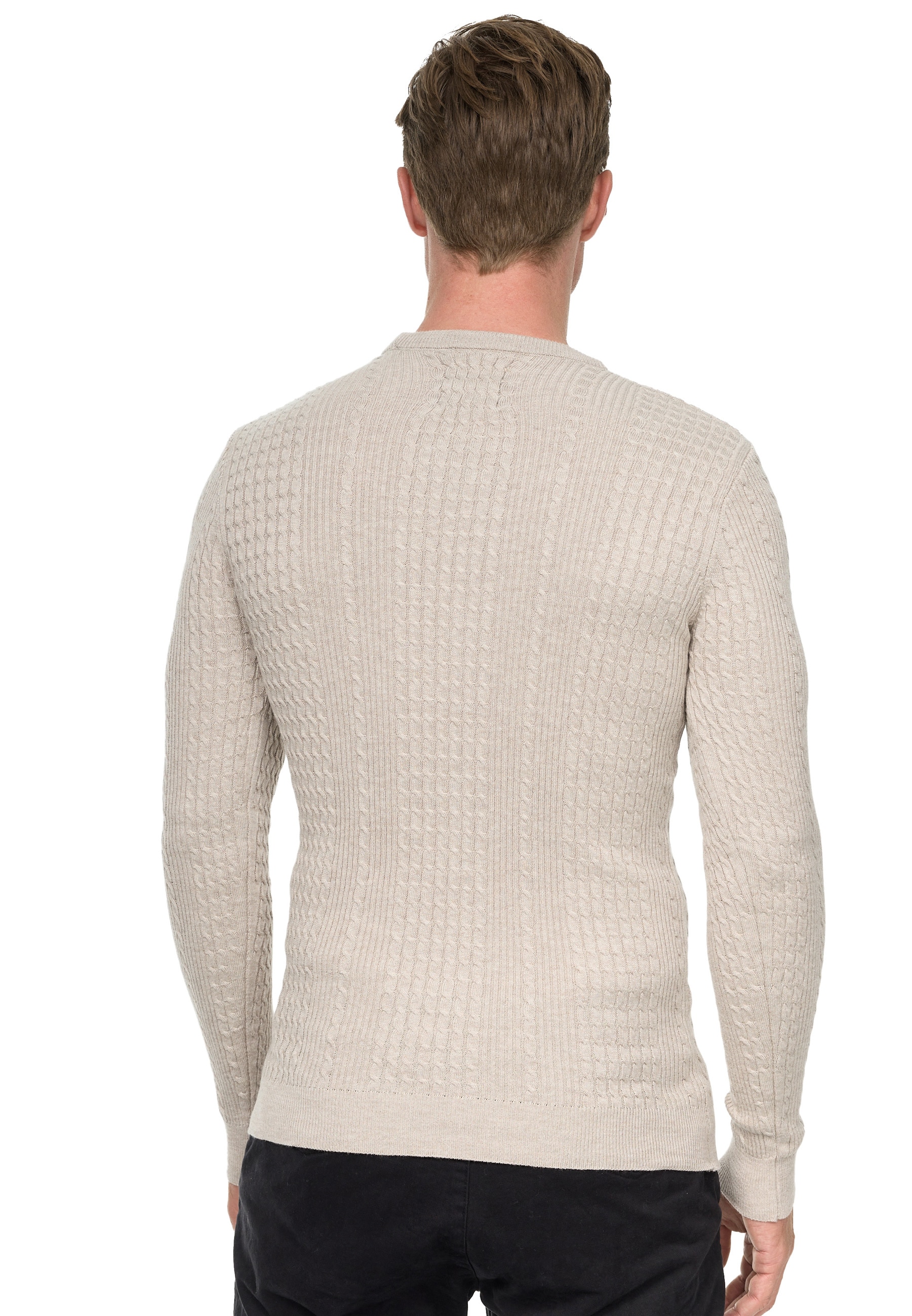 Rusty Neal Strickpullover, mit modernem Strickmuster