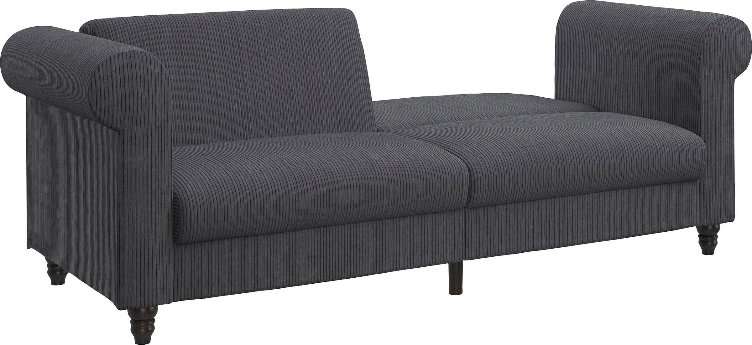 Dorel Home 3-Sitzer »Felix II, Schlafsofa 236cm, (Liegefläche 108x190cm), Rückenlehne«, 3-fach verstellbar, Sitzhöhe 46 cm, Cord