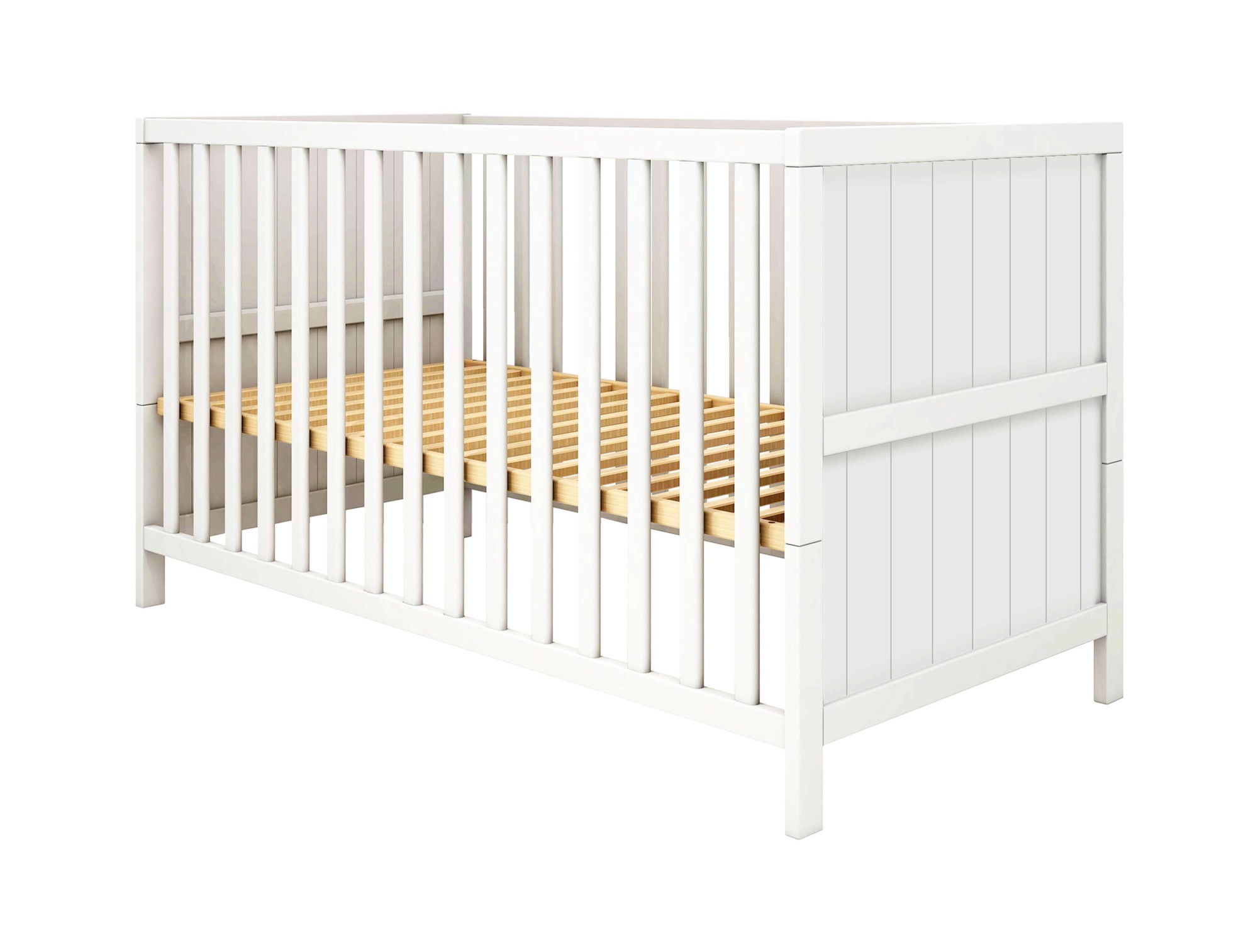 Thuka Babybett »Luna Gitterbett, Kinderbett, Höhenverstellung,«, Mit gerillten Endplatten, Umbaubar auf Juniorbett, 70x140 cm