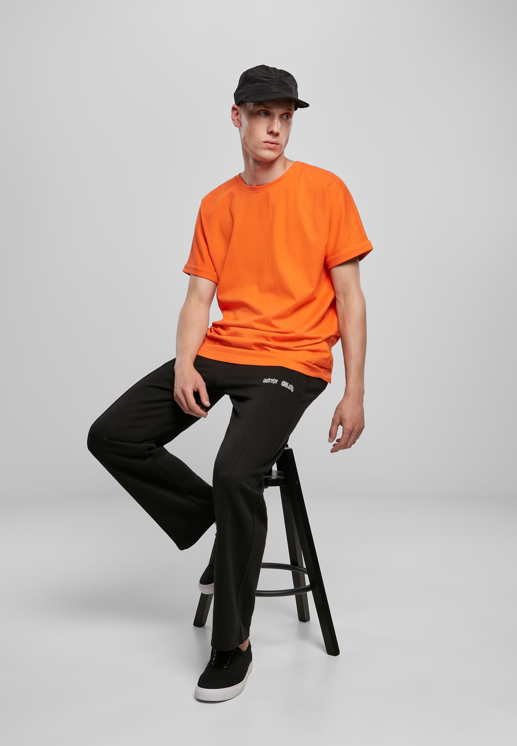 URBAN CLASSICS T-Shirt »Urban Classics Herren Long Shaped Turnup Tee«, (1 tlg.)