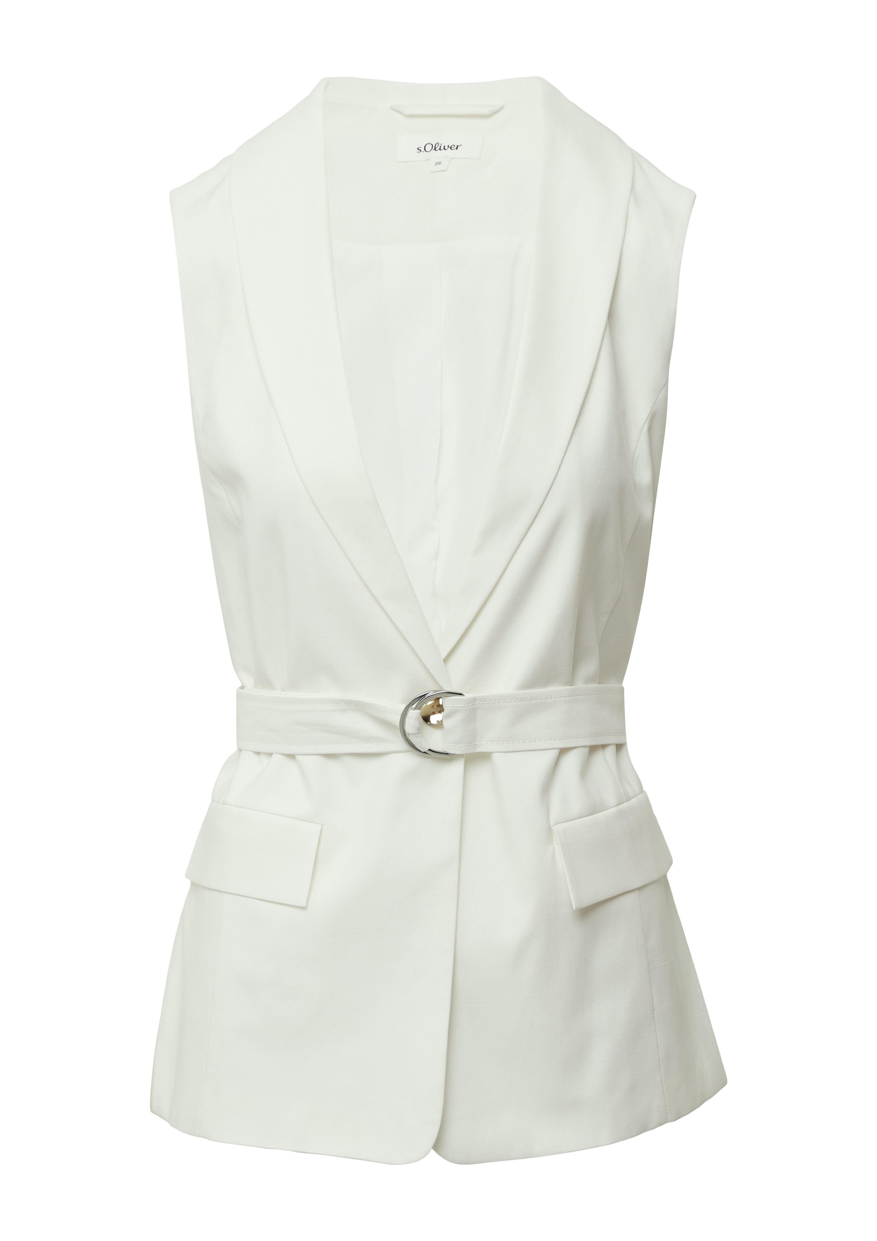 Thumbnail - s.Oliver Longweste mit Twill-Struktur