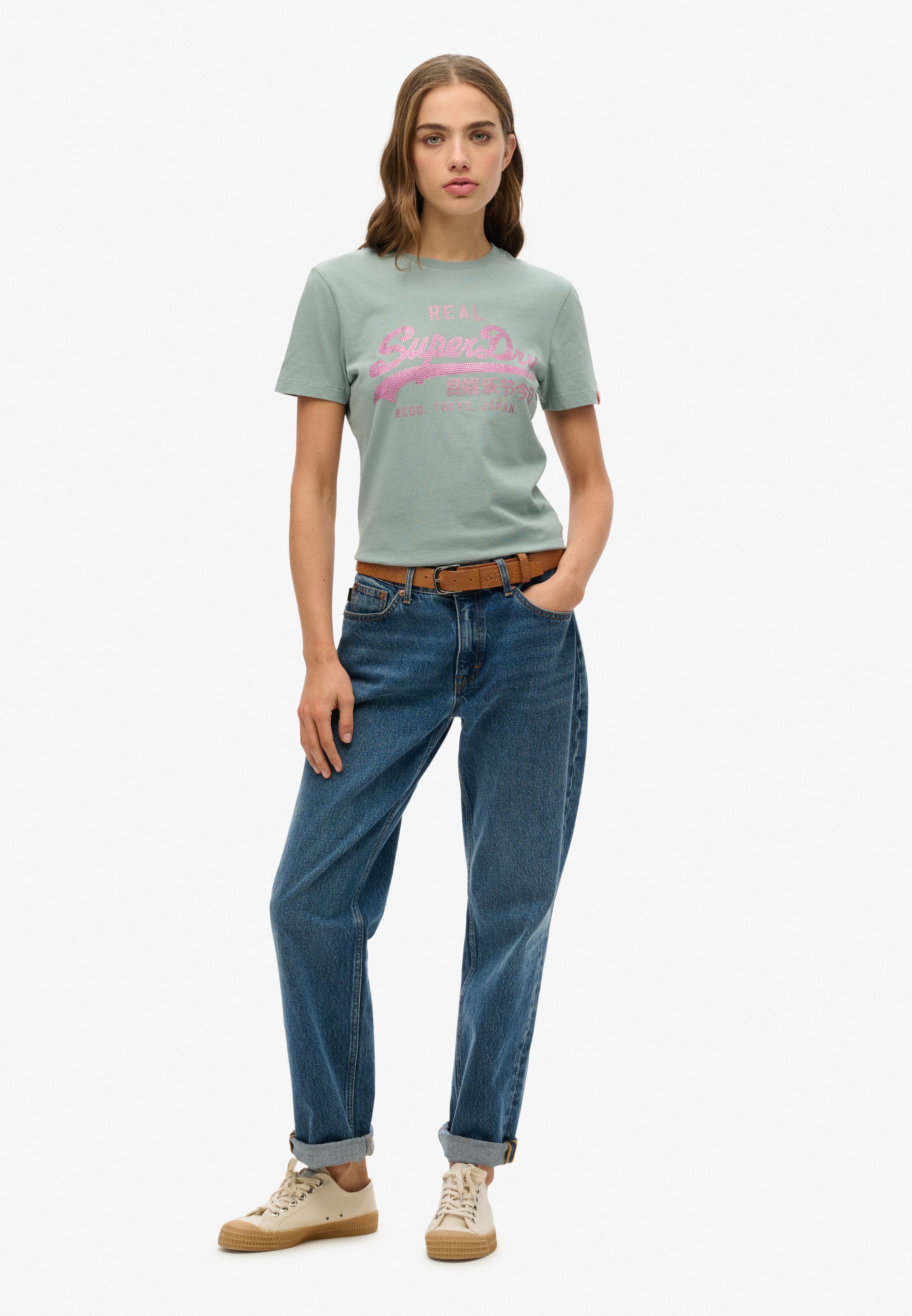 Thumbnail - Superdry Kurzarmshirt "VL RHINESTONE SLIM TEE"