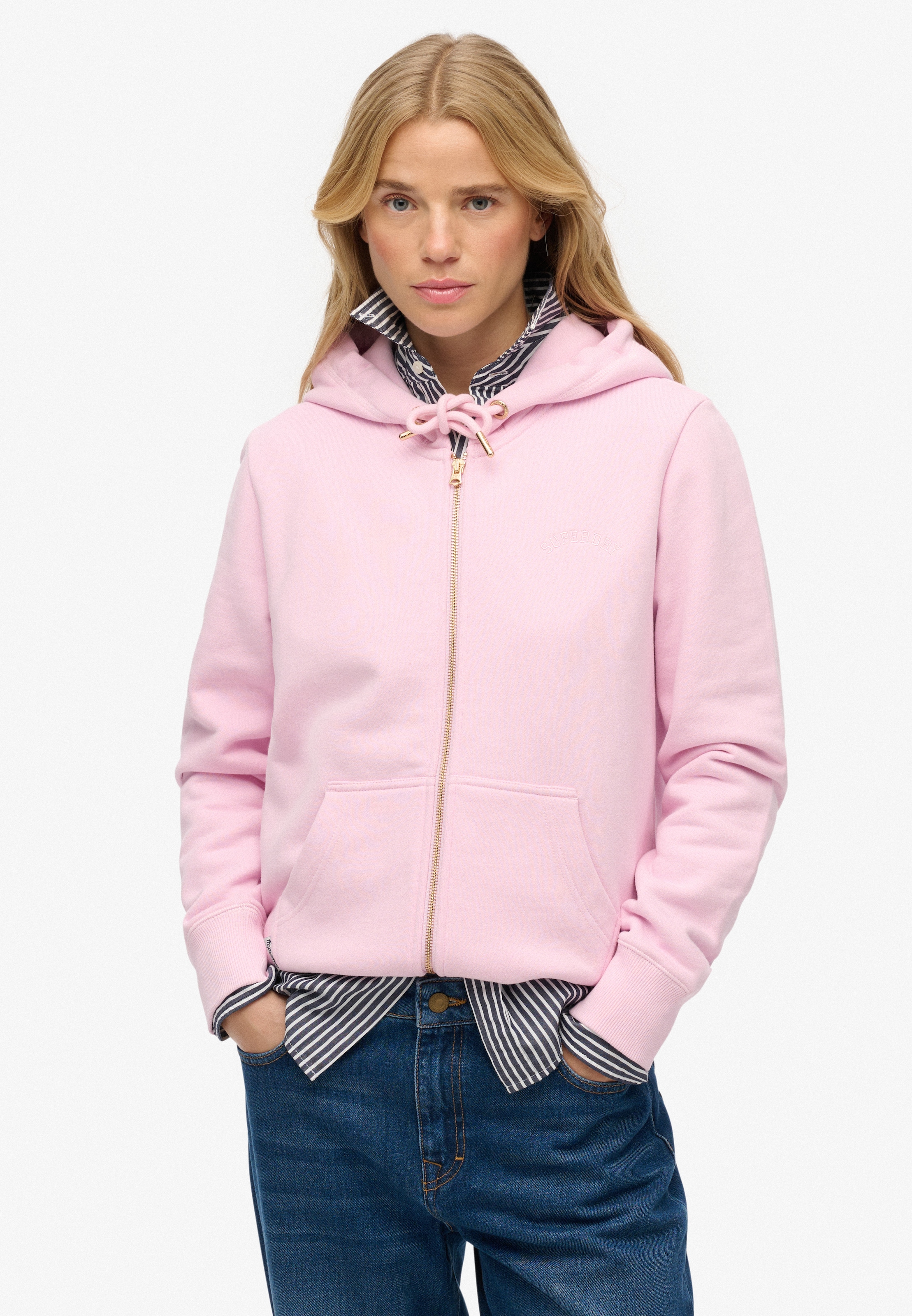Superdry Kapuzensweatjacke "Essential Logo Ziphood Hb" günstig online kaufen