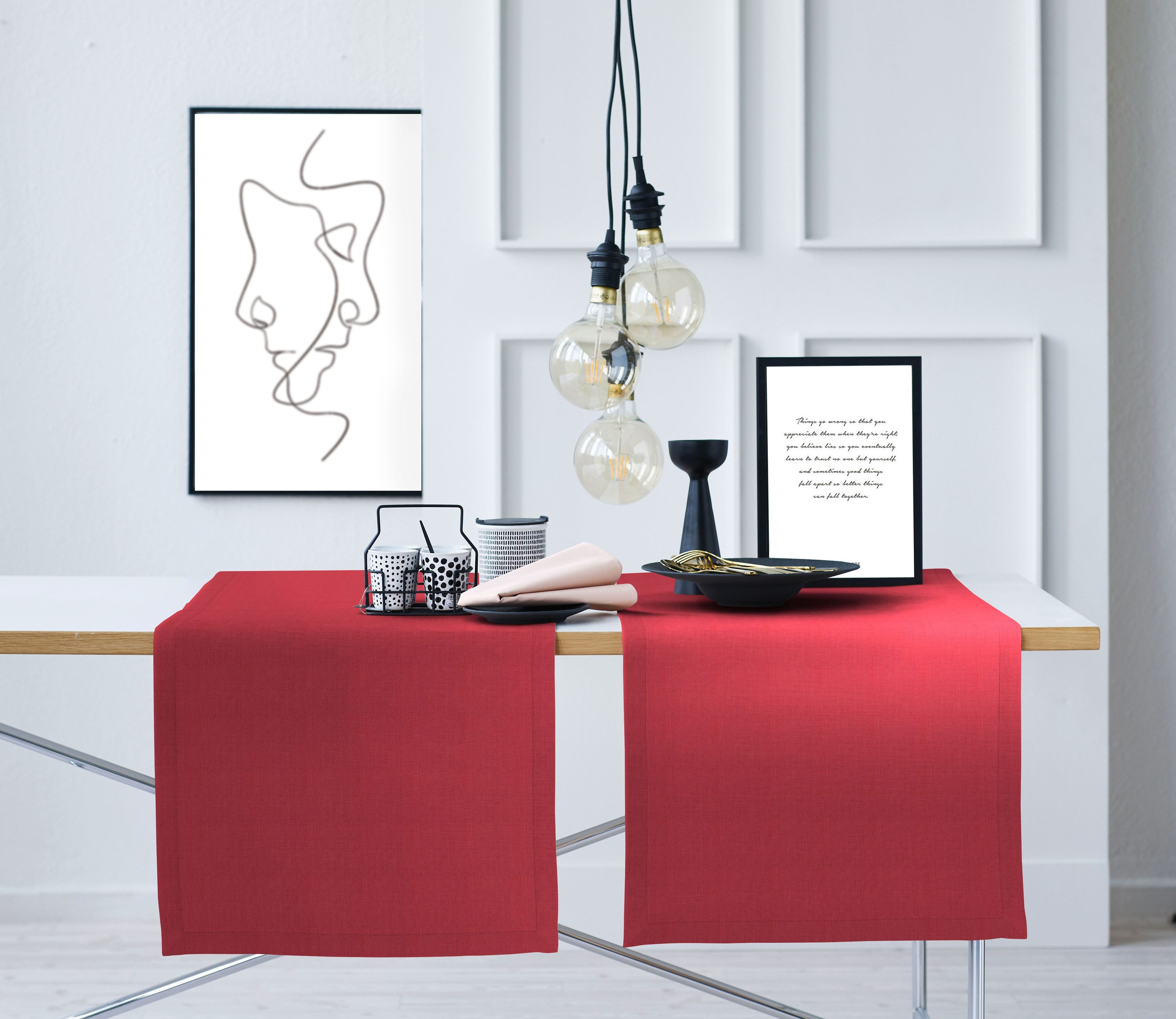 APELT Tischläufer "Arizona, Uni-Basic" Leinenoptik günstig online kaufen