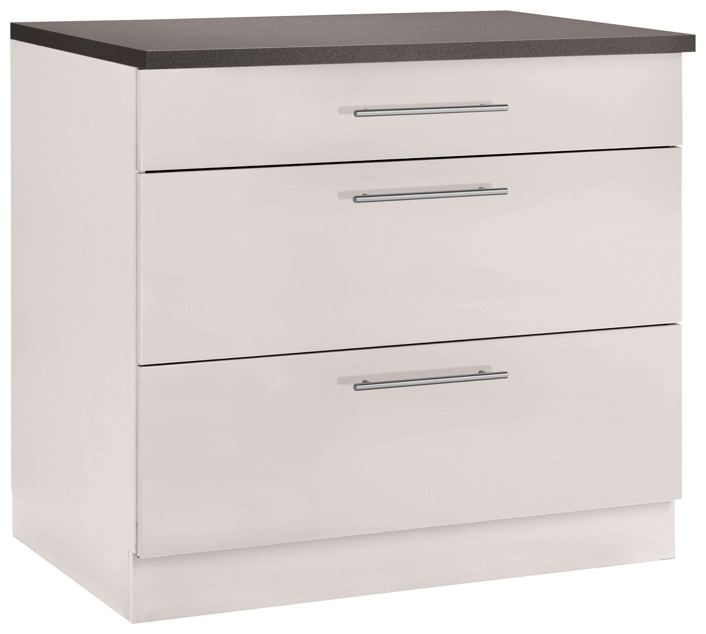 Preisvergleich für wiho Küchen Unterschrank großen BxHxT breit, 90 Auszügen, 2 SKU: cm 693395 Ladendirekt 90x60x85 mit Cali, | cm