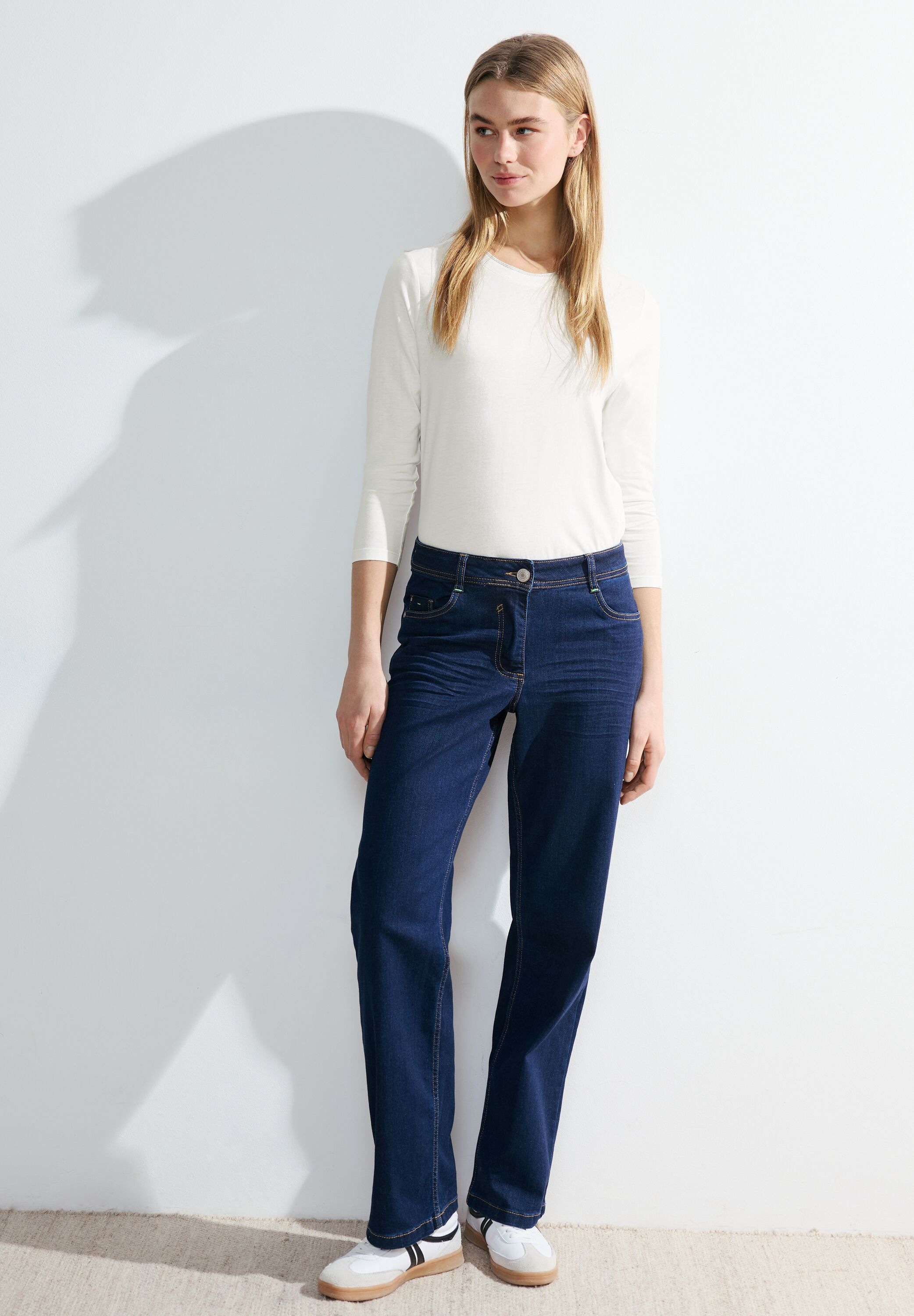 Cecil 3/4-Arm-Shirt, aus softem Materialmix