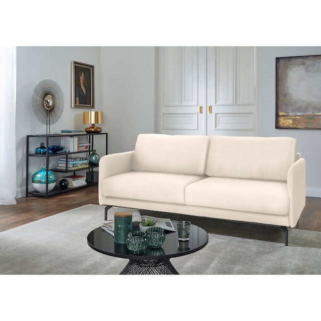 Black Friday hülsta sofa 2-Sitzer »hs.450«, Armlehne sehr schmal,  Alugussfüße in umbragrau, Breite 150 cm | BAUR