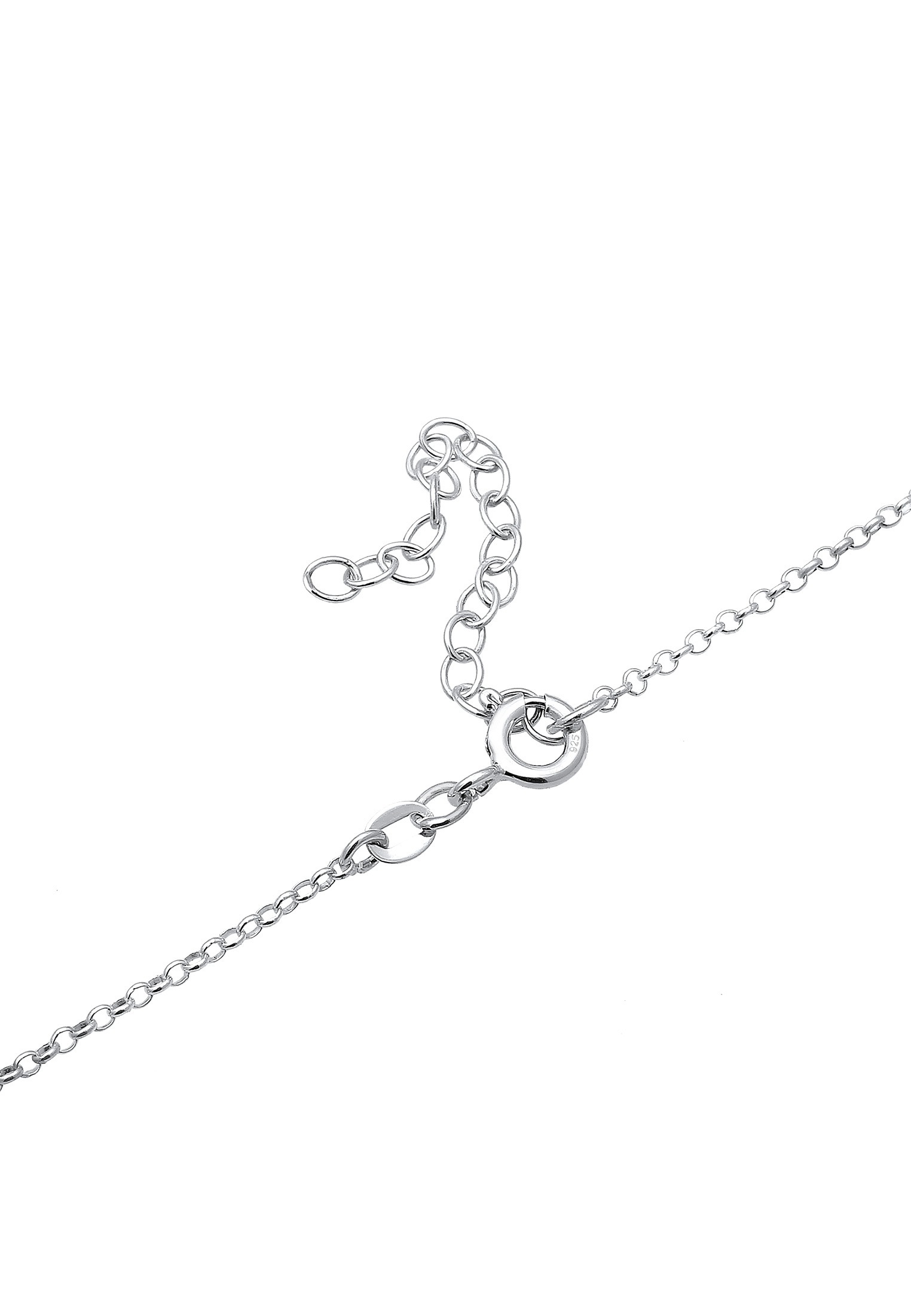 Elli Kette mit Anhänger »Plättchen Kreis Glänzend 925 Sterling Silber«
