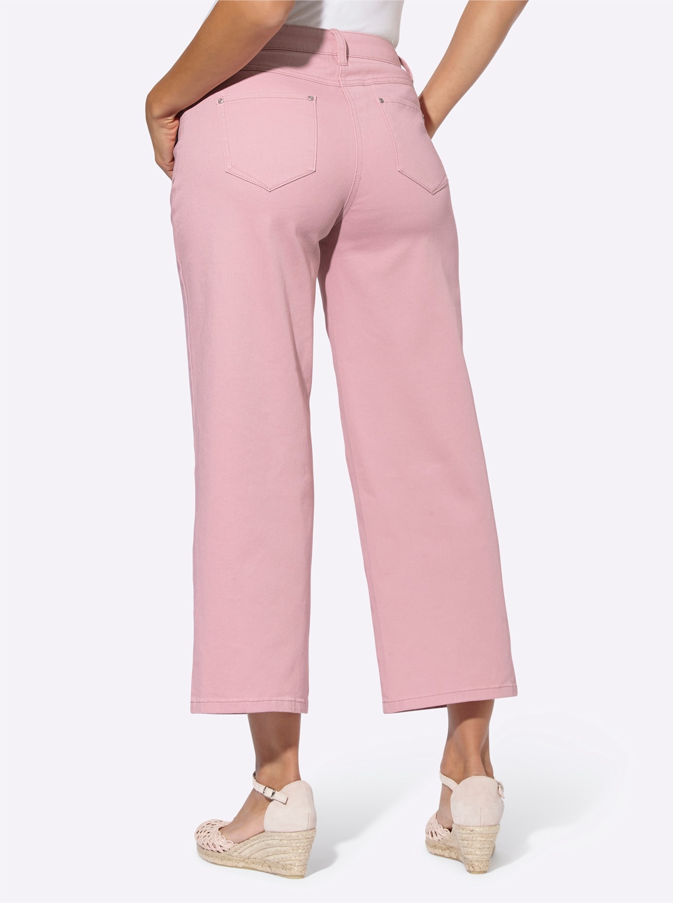 7/8-Jeans INSPIRATIONEN, Damen, Gr. 38, Normalgrößen, lila (hortensie), 98% Baumwolle, 2% Elasthan, unifarben, 7/8-Länge, Jeans 3