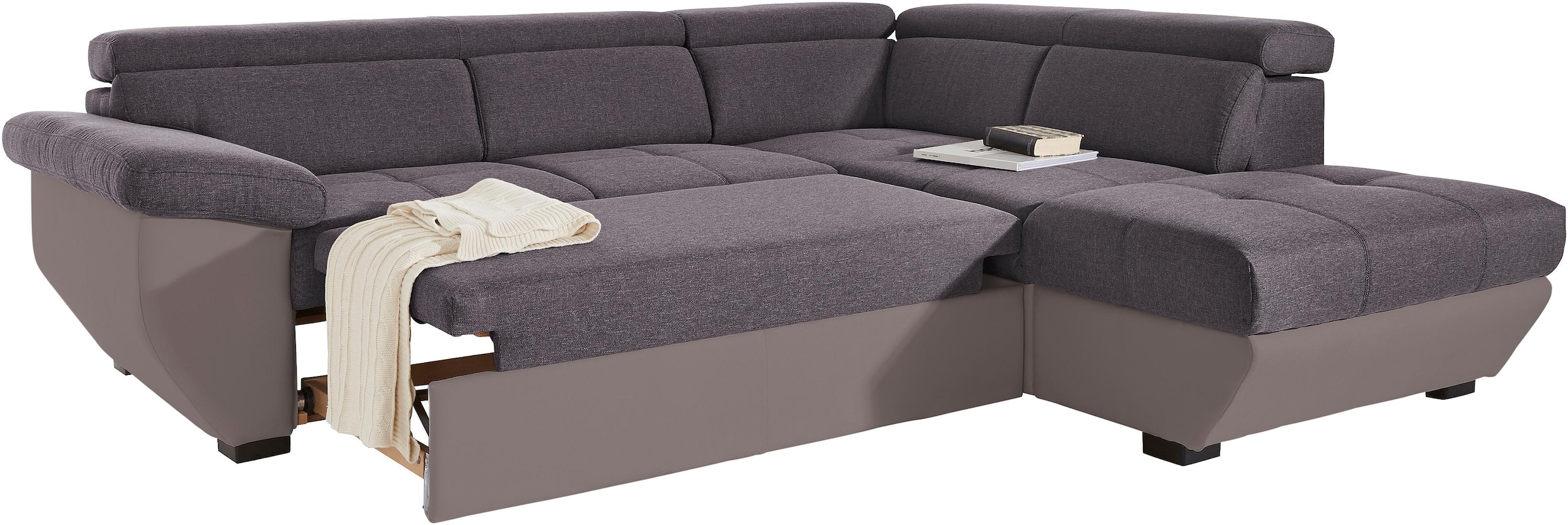 COTTA Ecksofa »Speedway L-Form«, mit Kopfteilverstellung, wahlweise mit Bettfunktion & Bettkasten