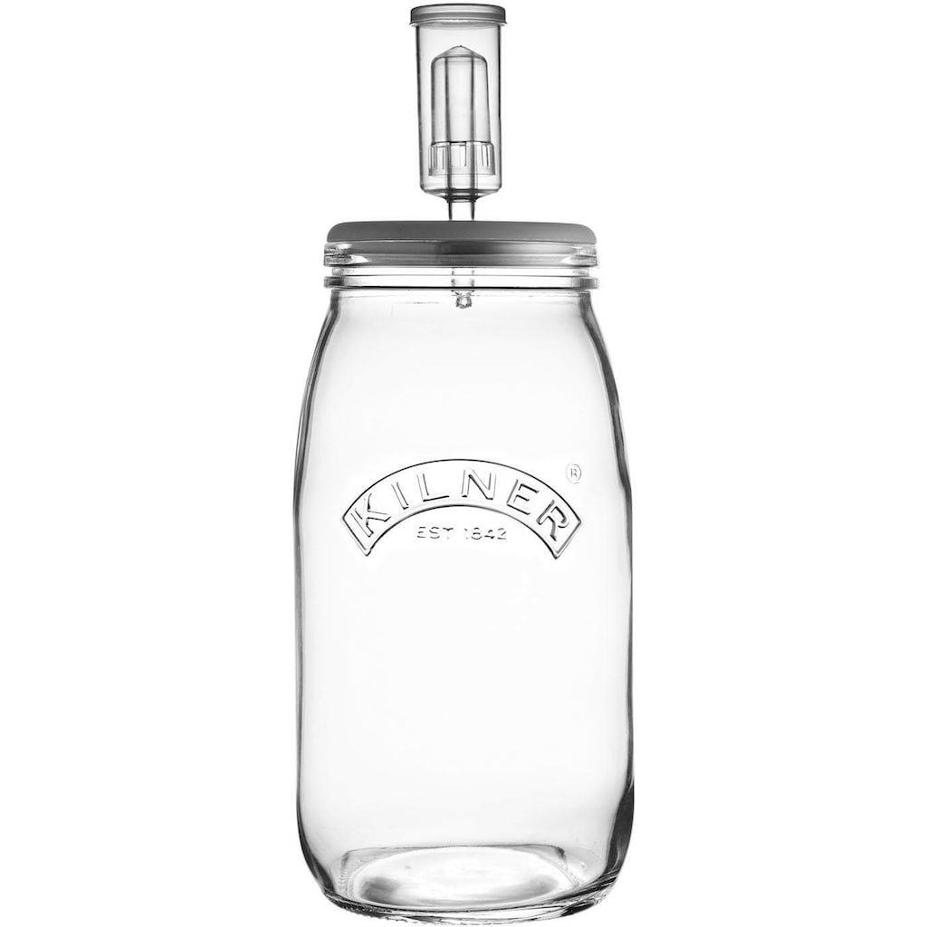 KILNER Fermentationsglas, (1 tlg.), zum Fermentieren, 3 Liter, mit Rezeptbuch