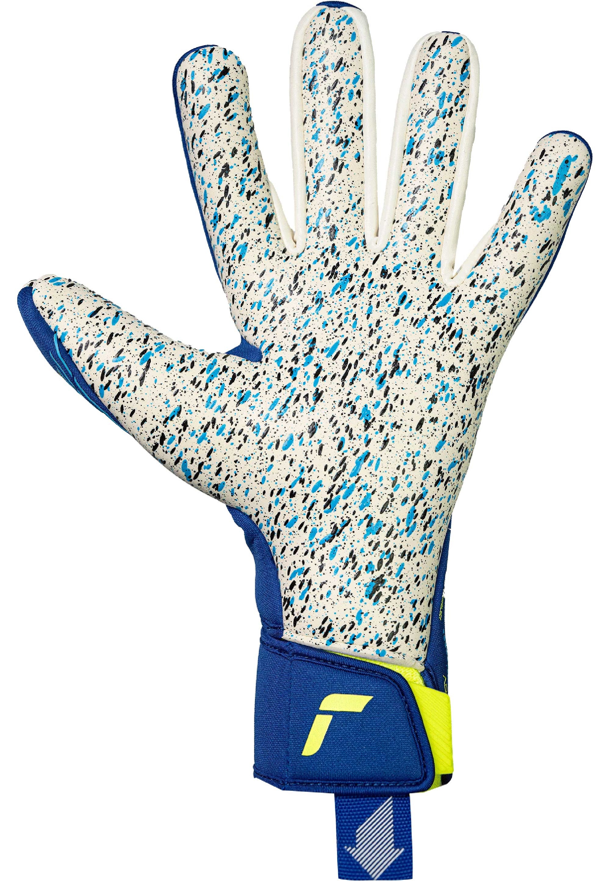 Torwarthandschuhe REUSCH "Fastgrip Fusion", Damen, Gr. 9, blau, weiß, 58% Latex, 32% Polyester, 5% Polyurethan, 3% Polyamid, Handschuhe, für zuverlässigen Grip 3