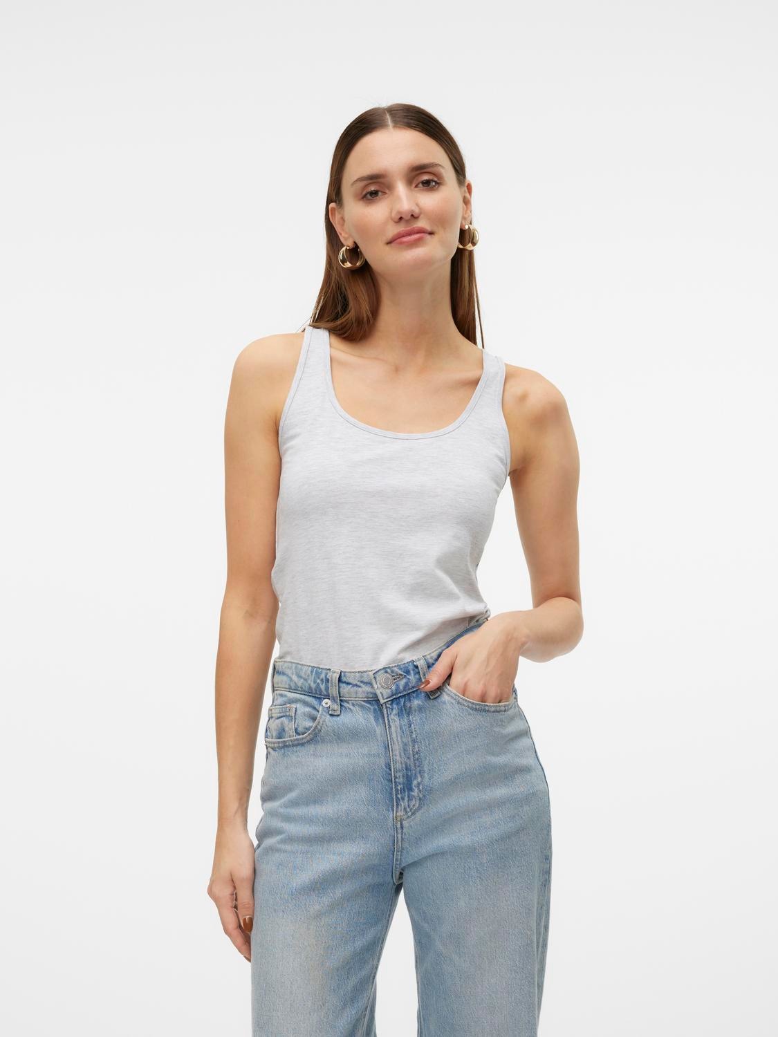 Vero Moda Tanktop "VMLULU LONG TANK TOP JRS GA NOOS" Baumwollmischung, regu günstig online kaufen