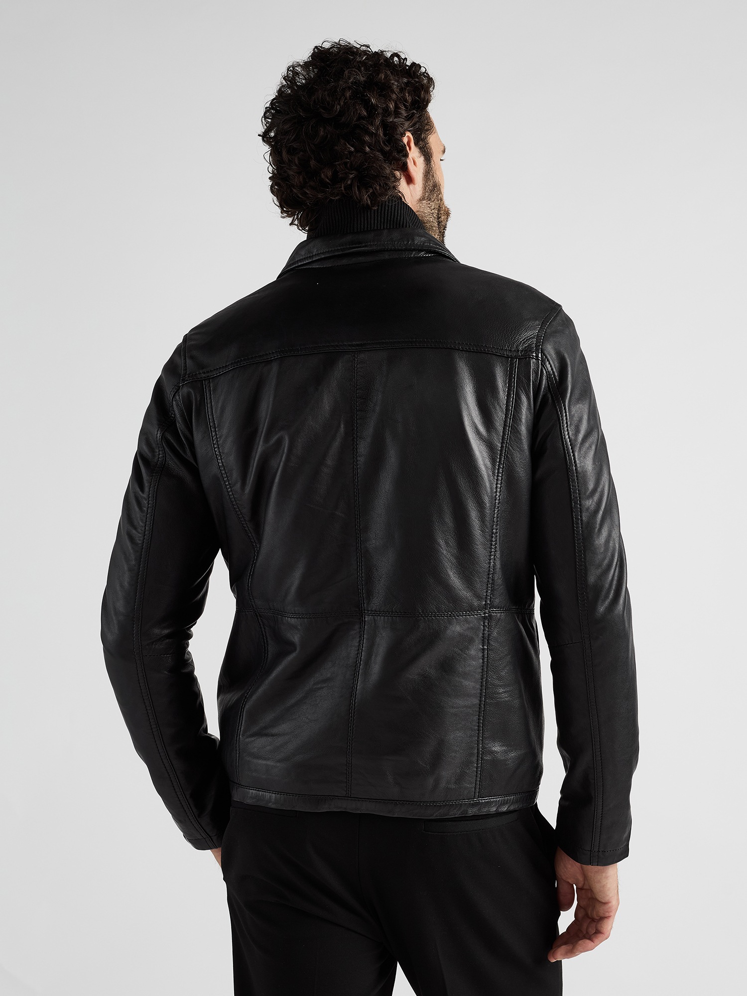 Lederjacke JCC "40785", Herren, Gr. 54, schwarz, Oberstoff: 100% Lammleder; Innenmaterial: 100% Baumwolle; Futter: 100% Polyester, Jacken 3