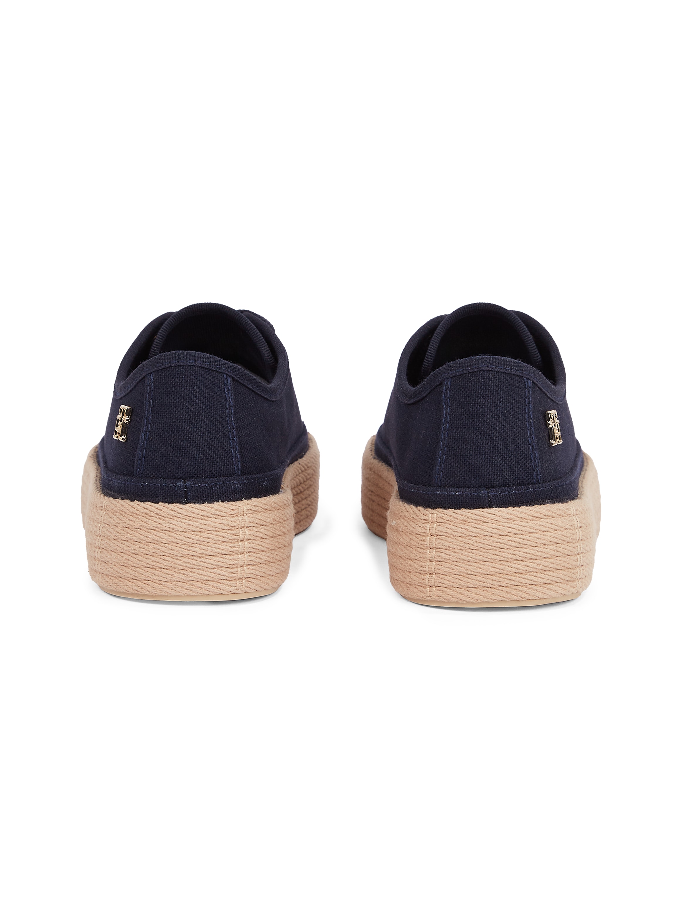 Tommy Hilfiger Plateausneaker »VULC ESPADRILLE SNEAKER«, Freizeitschuh, Halbschuh, Schnürer mit bastbezogenem Plateau