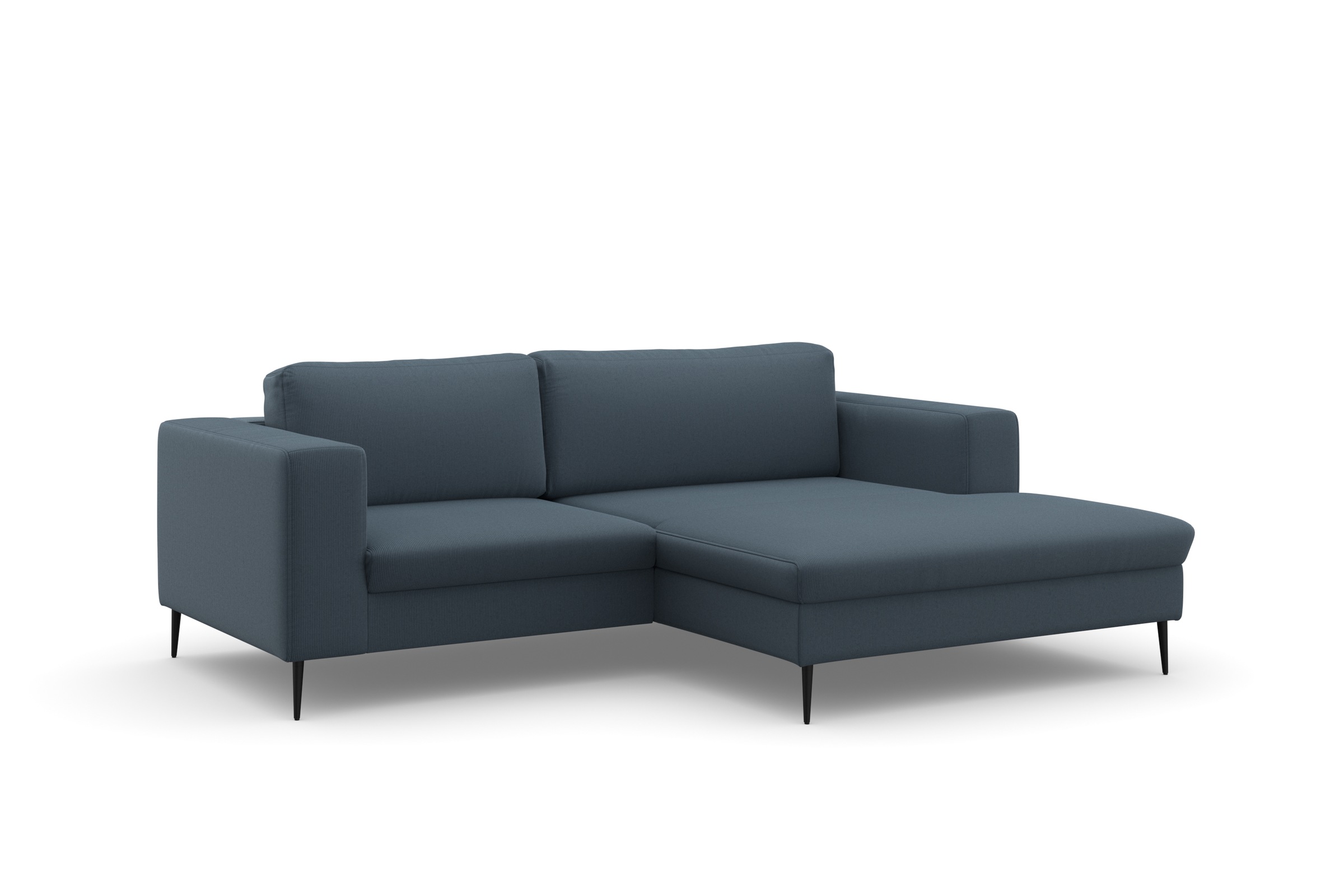DOMO collection Ecksofa »Modica kompakt und elegant, Breite 244, L-Form«, moderne Optik mit extrabreiter Recamiere, auch in Cord