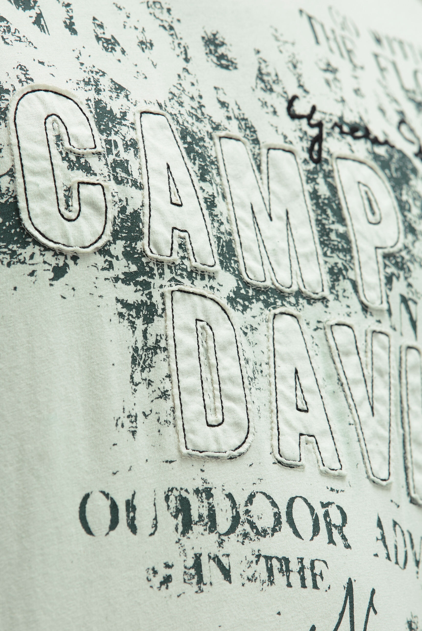 CAMP DAVID Rundhalsshirt mit Kontrastnähten