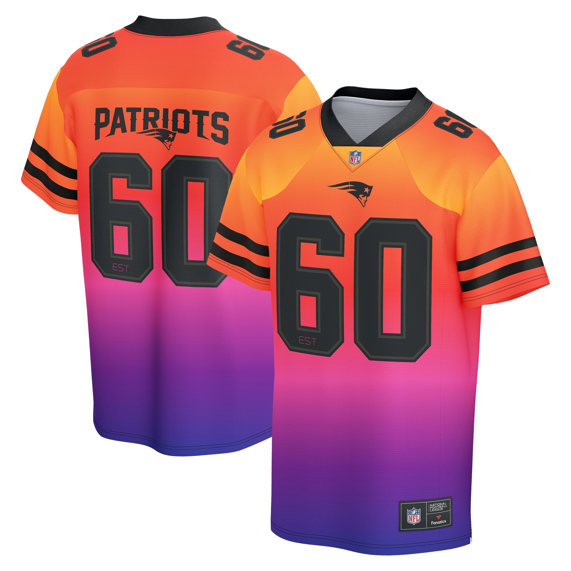 FANATICS Kinder Footballtrikot "Fanatics Trikot New England Patriots Gradient Foundation", bunt, Gr. XL, 100% Polyester, Trikots