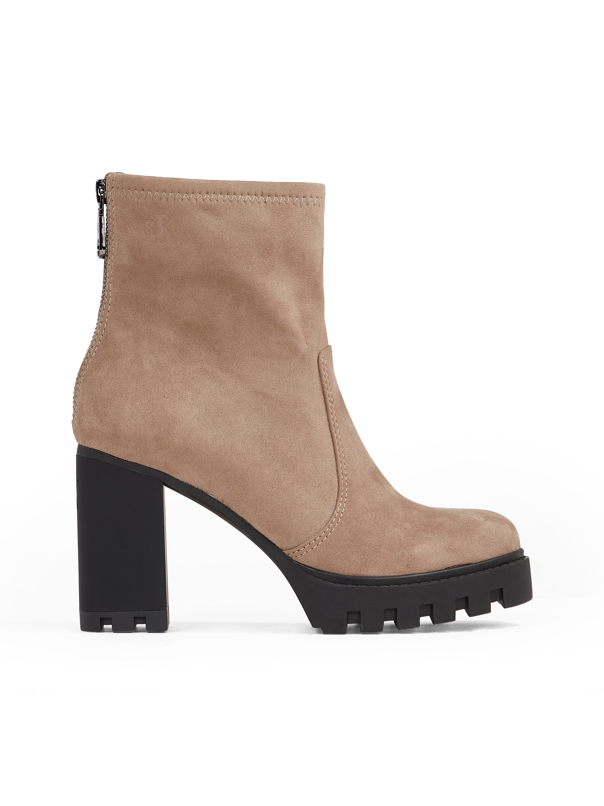 Calvin Klein Jeans High-Heel-Stiefelette »HEEL PLATFORM ZIP BOOT SS«, Blockabsatz, Plateau, Stiefelette, praktischer Fersenreißverschluss