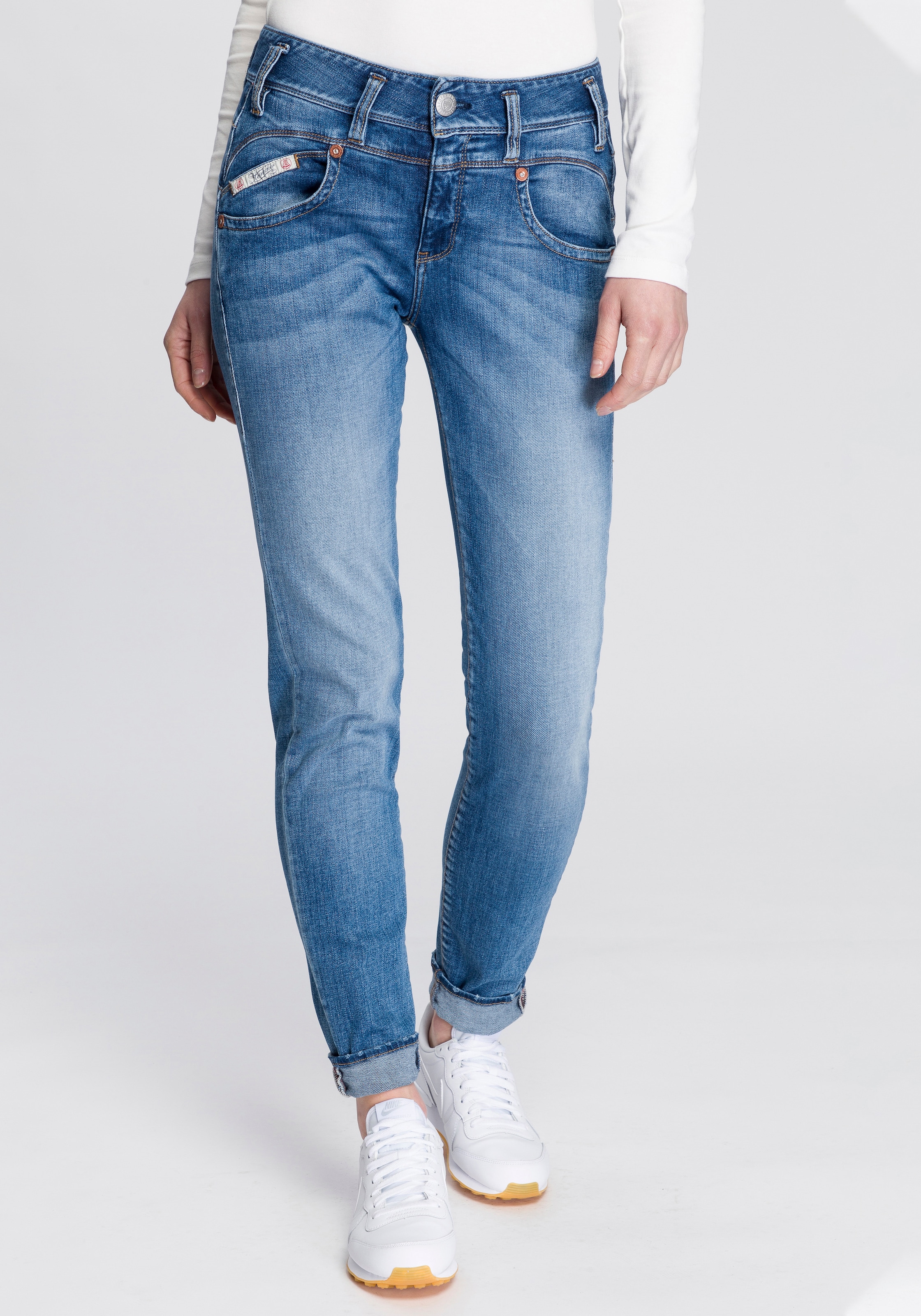 Herrlicher Slim-fit-Jeans "PEARL SLIM ORGANIC", umweltfreundlich dank Kitot günstig online kaufen