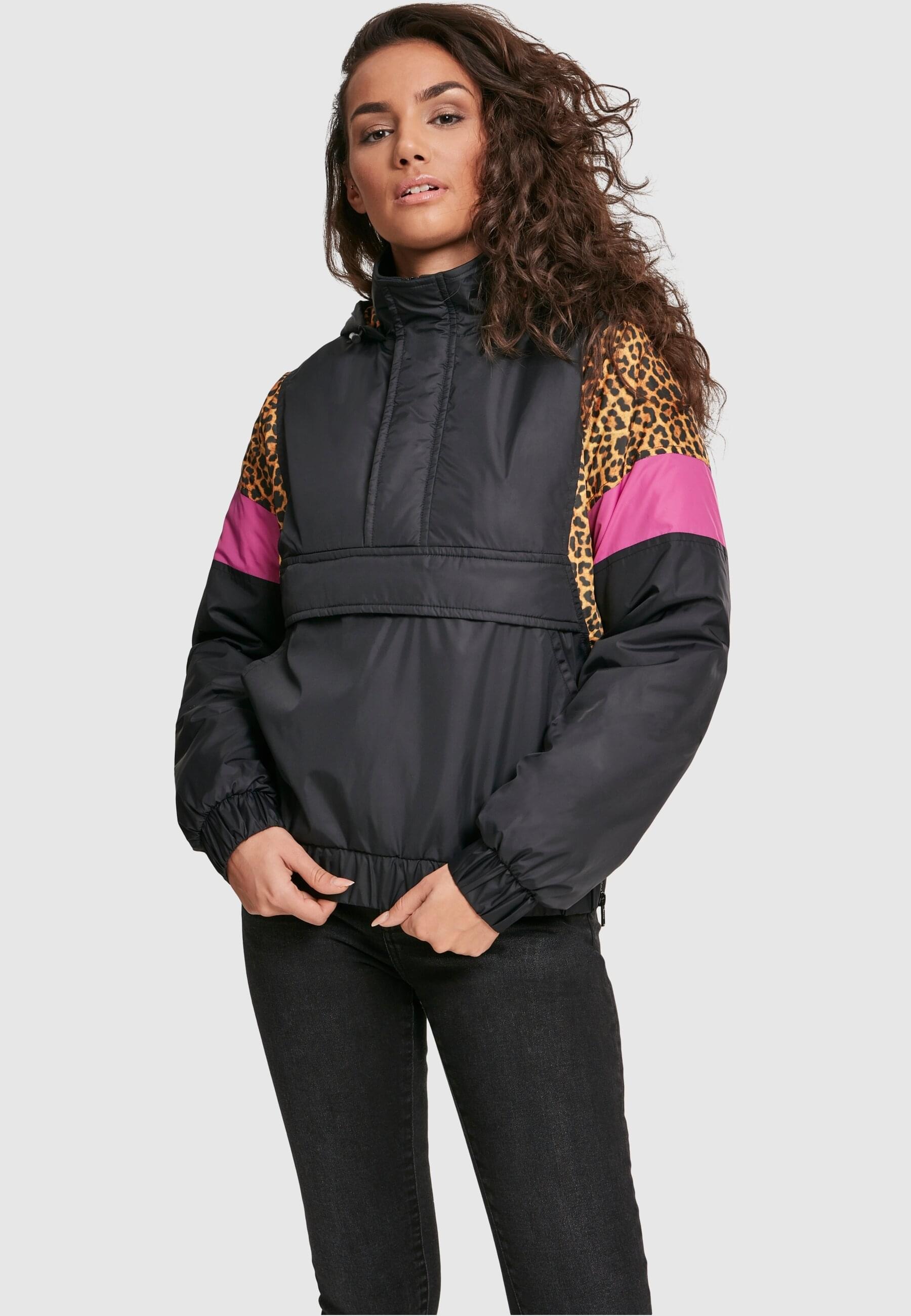URBAN CLASSICS Allwetterjacke »Urban Classics Damen Ladies AOP Mixed Pull Over Jacket«, (1 St.), mit Kapuze
