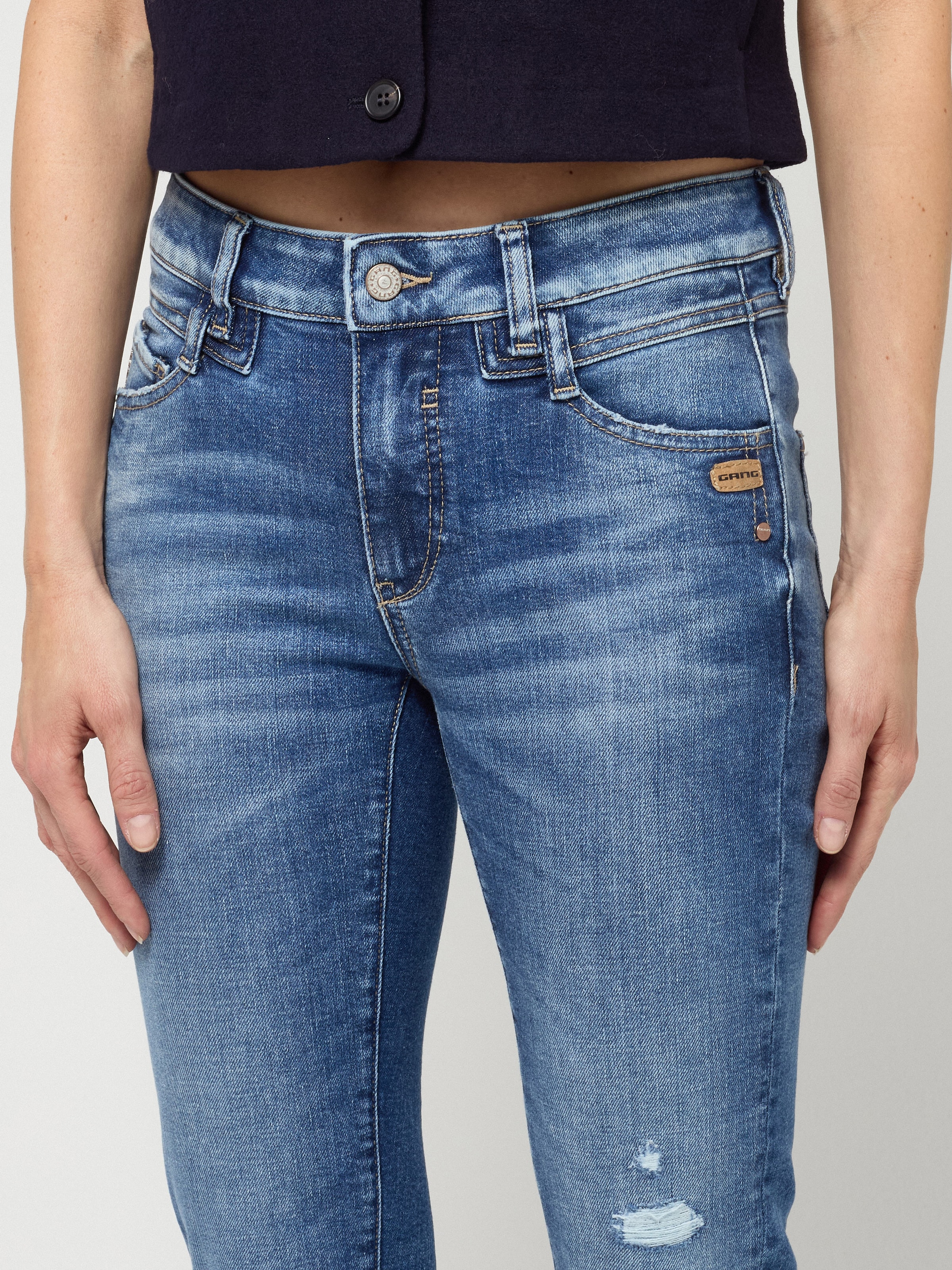 GANG Relax-fit-Jeans »94ANNA« mit doppelten Gürtelschlaufen vorne
