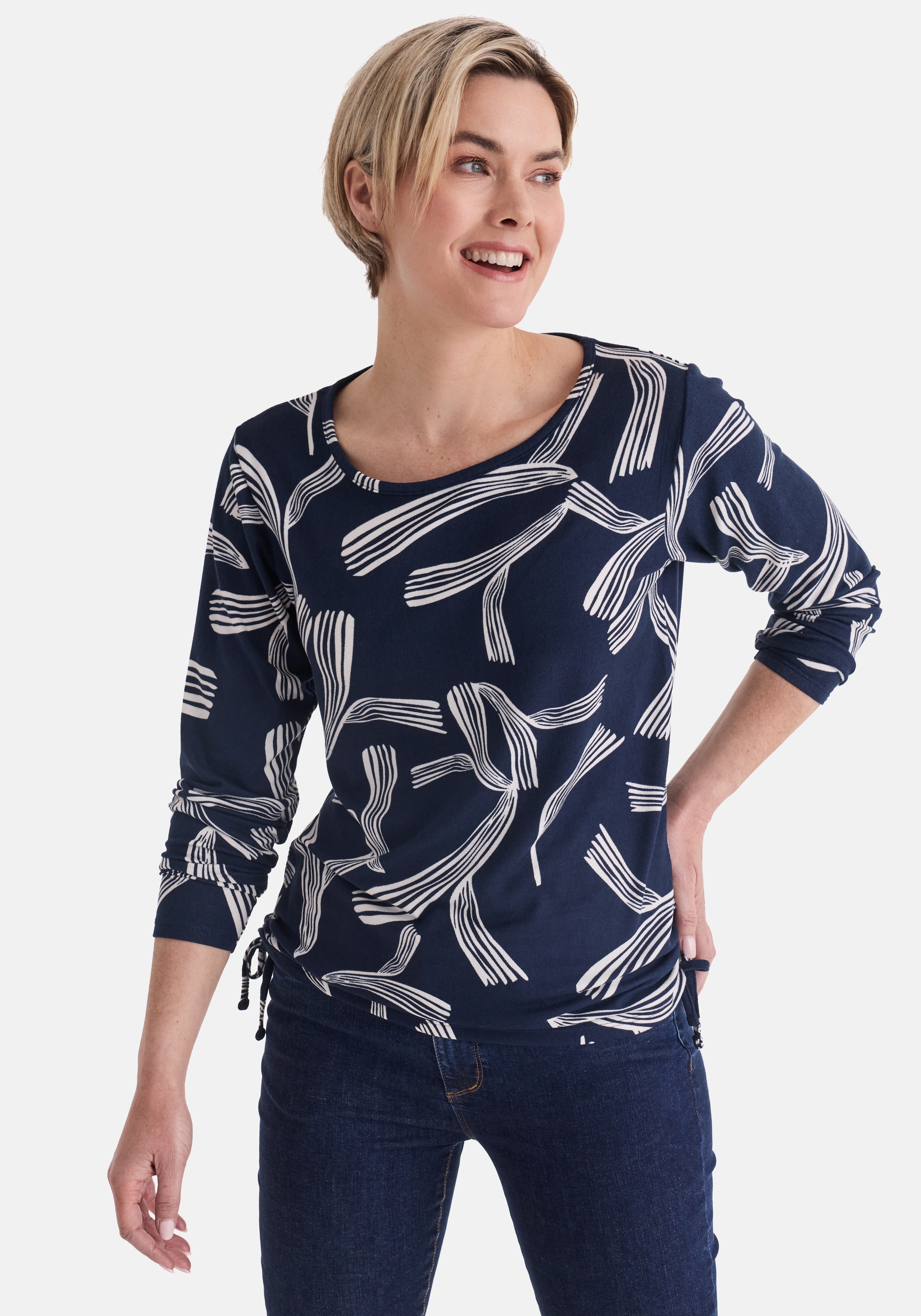 STOOKER WOMEN "CARA Langarmshirt Rundhals" Langarmshirt Rundhals figurumspielend für Damen